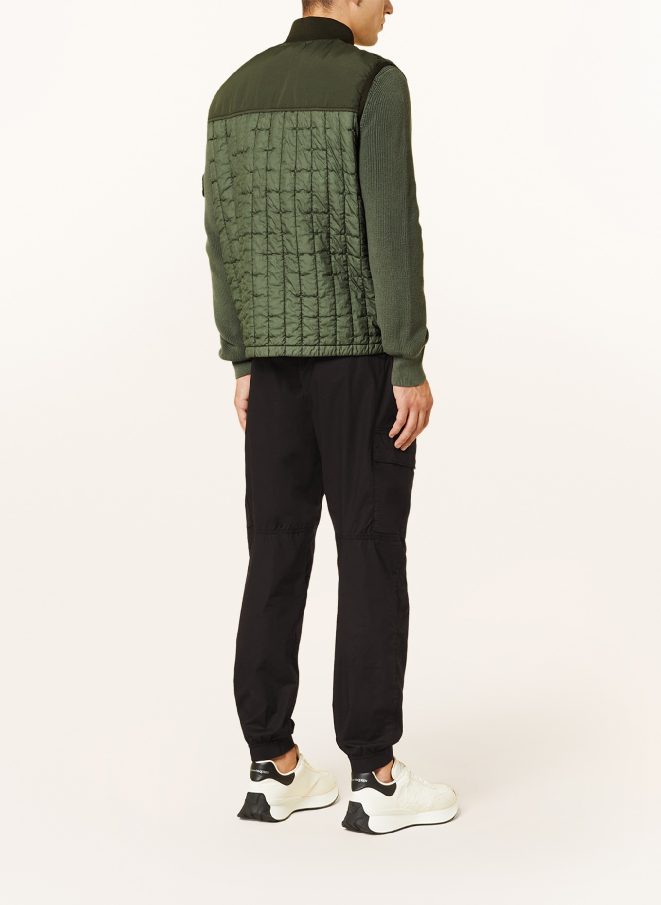 STONE ISLAND Quilted vest, Color: DARK GREEN (Image 3)