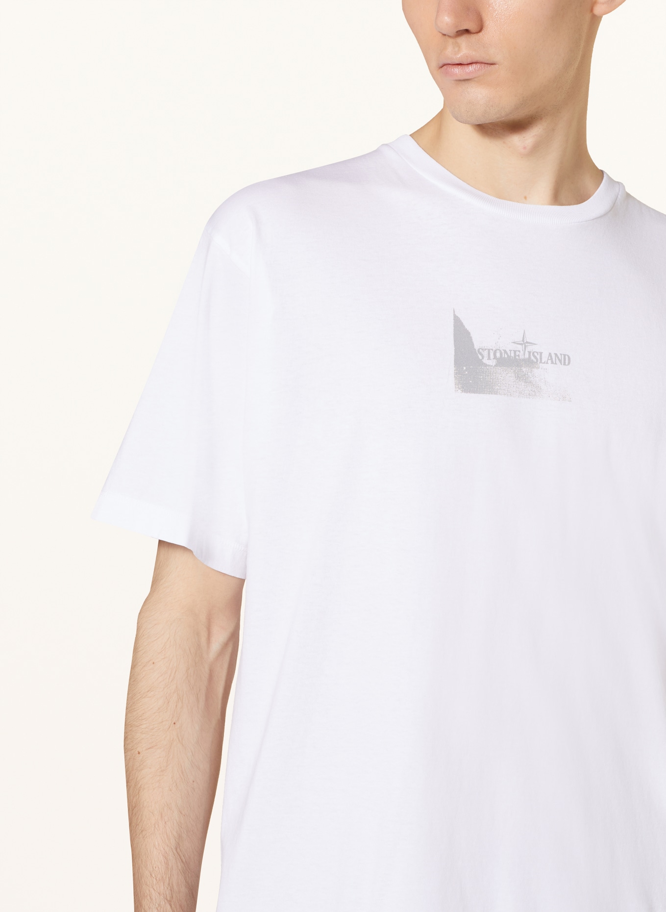 STONE ISLAND T-shirt, Color: WHITE (Image 4)