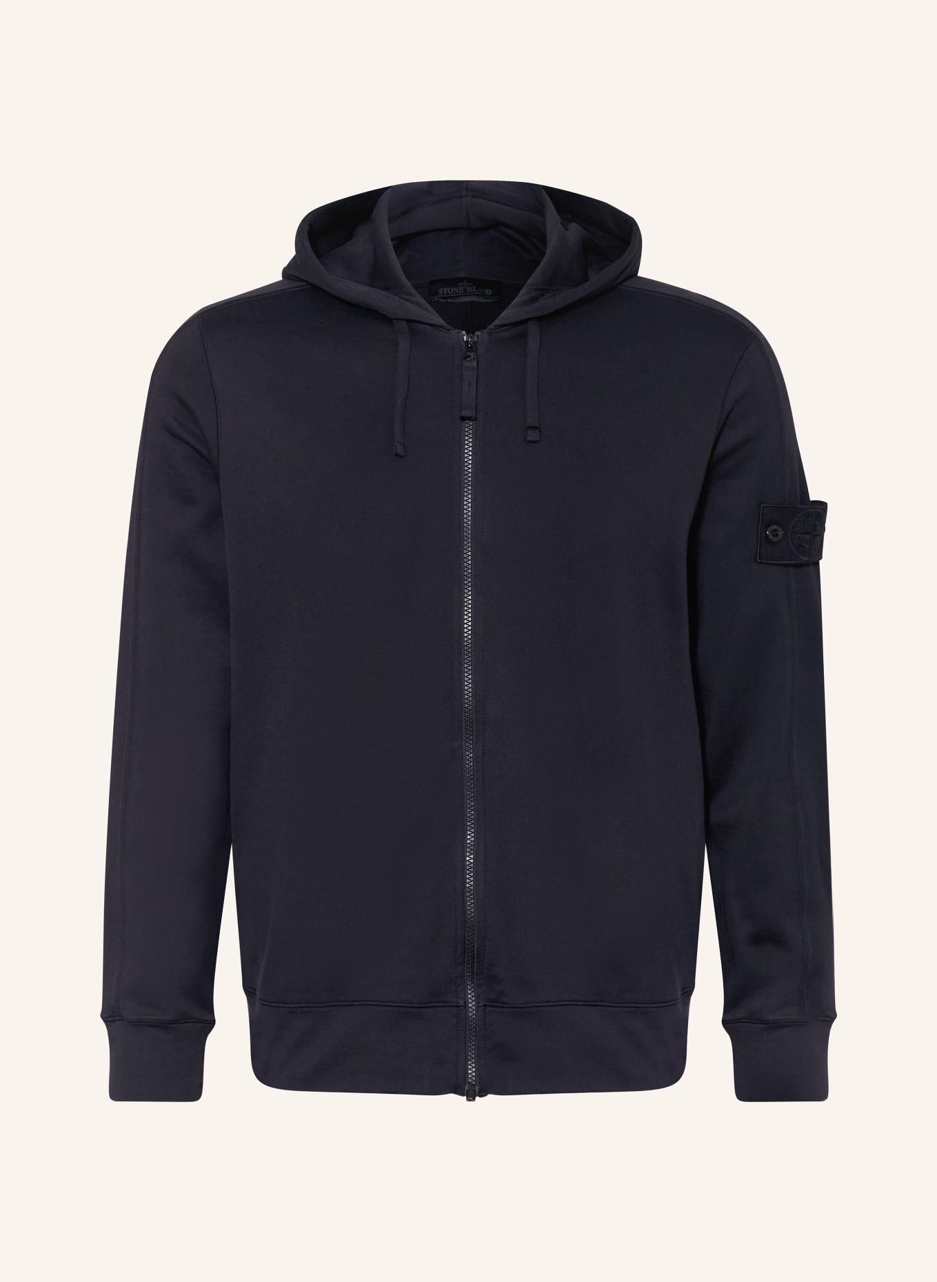 STONE ISLAND Sweat jacket in mixed materials, Color: DARK BLUE/ BLACK (Image 1)