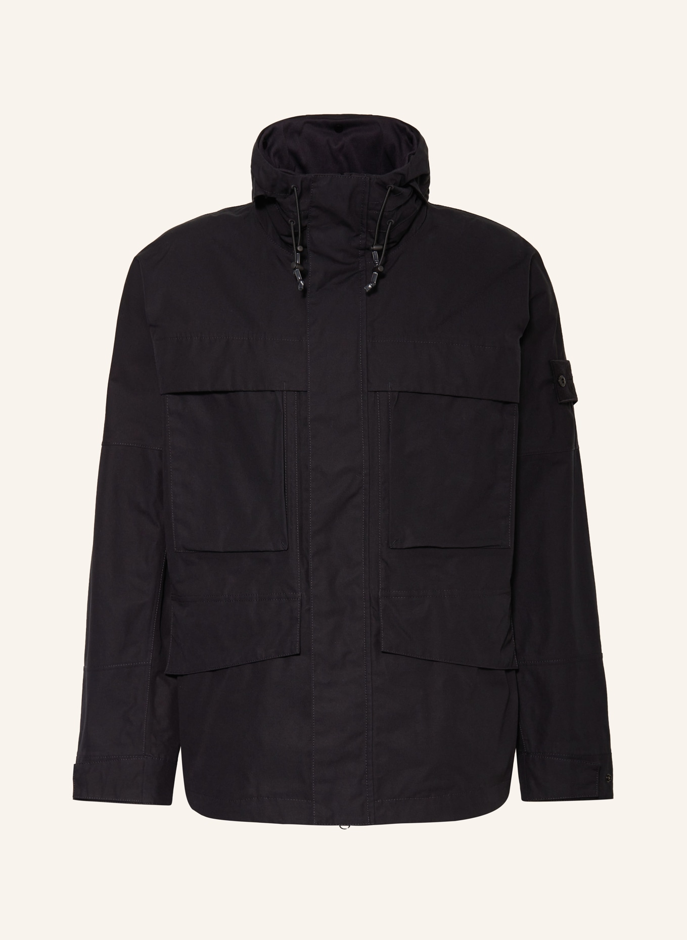 STONE ISLAND Field jacket GHOST, Color: BLACK (Image 1)