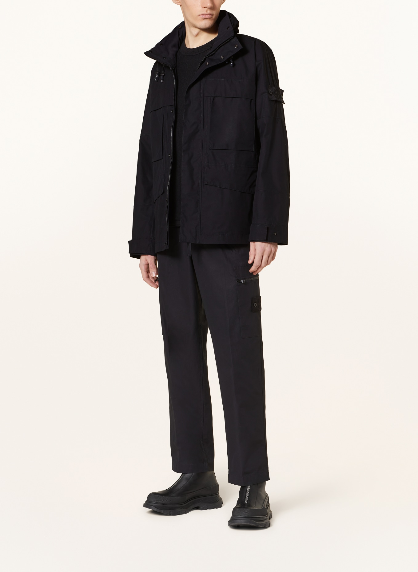 STONE ISLAND Field jacket GHOST, Color: BLACK (Image 2)