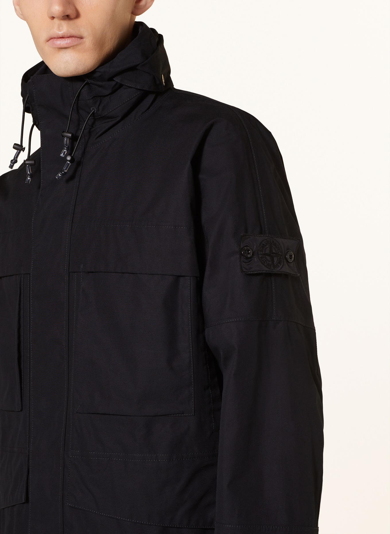 STONE ISLAND Field jacket GHOST, Color: BLACK (Image 4)