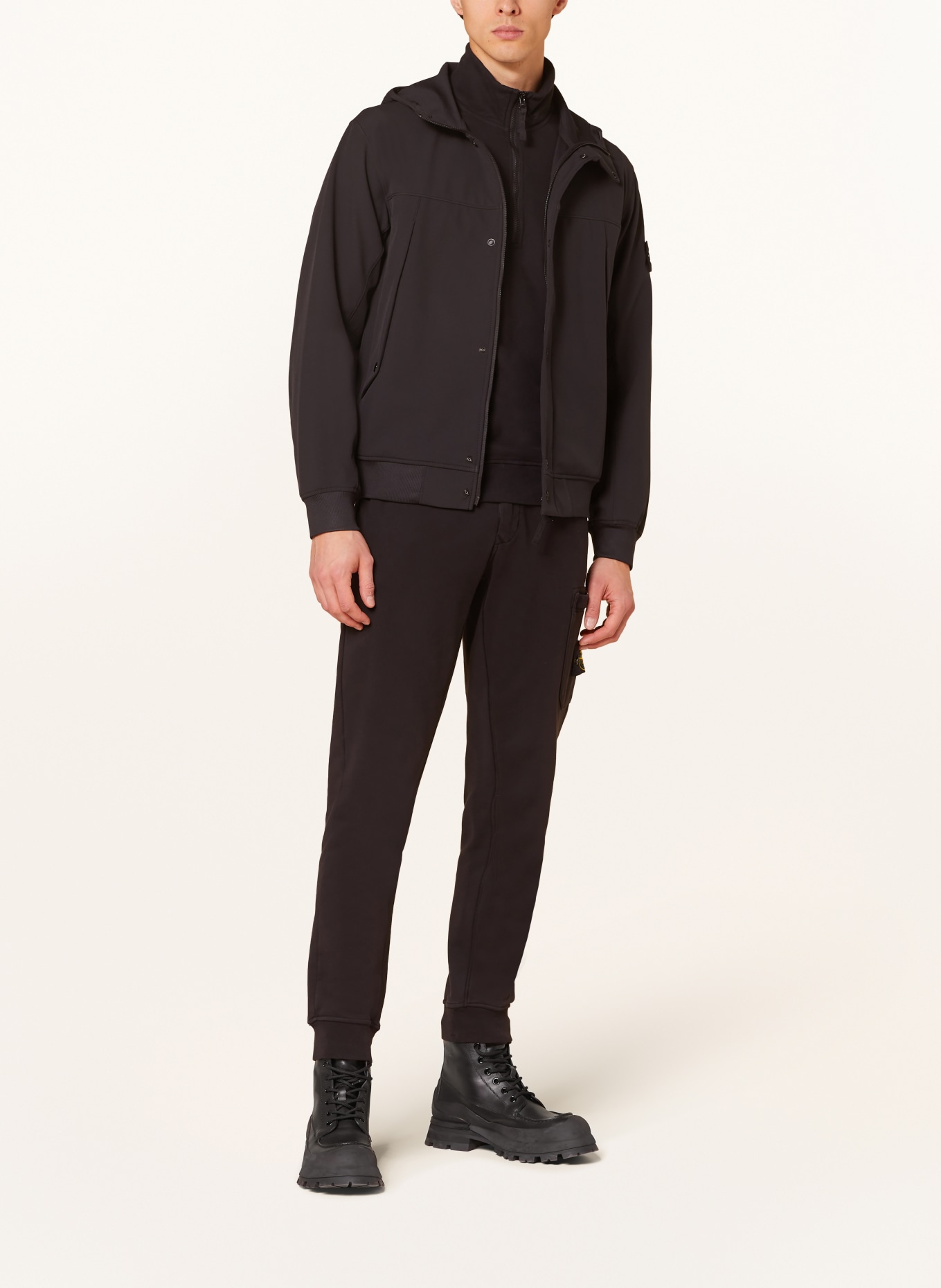 STONE ISLAND Softshell jacket, Color: BLACK (Image 2)