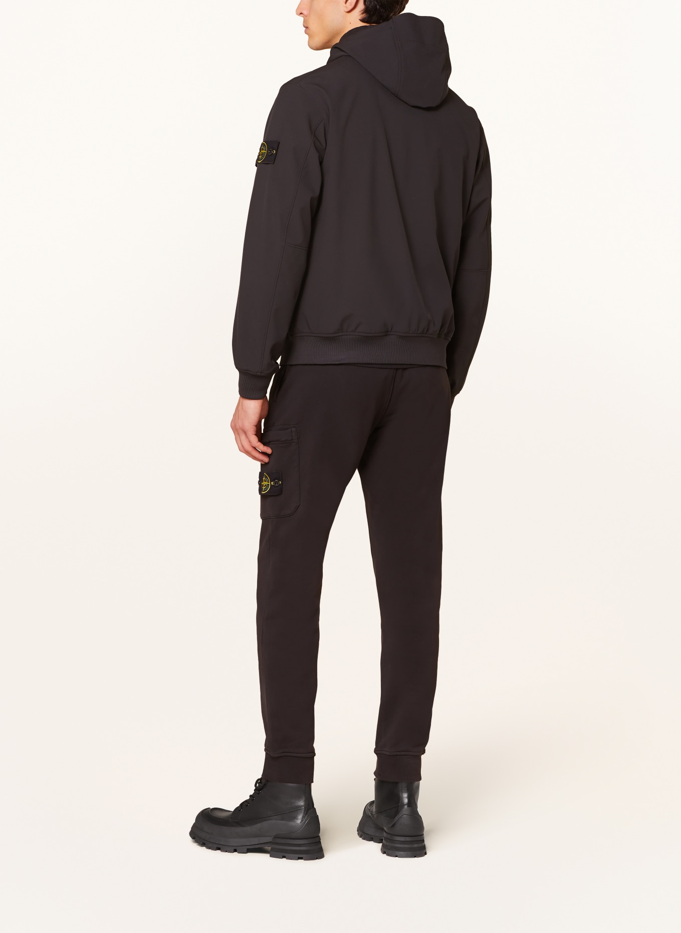 Black stone island tracksuit sale