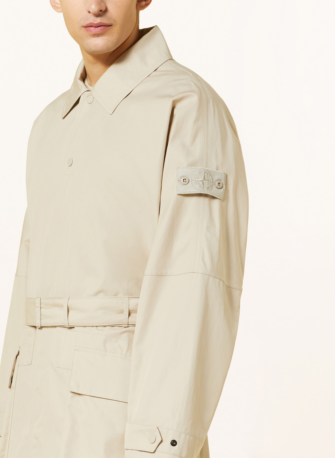 STONE ISLAND Trench coat GHOST, Color: BEIGE (Image 4)