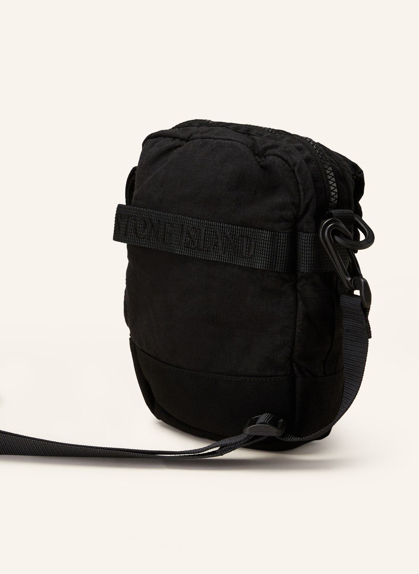STONE ISLAND Crossbody bag made of linen, Color: BLACK (Image 2)