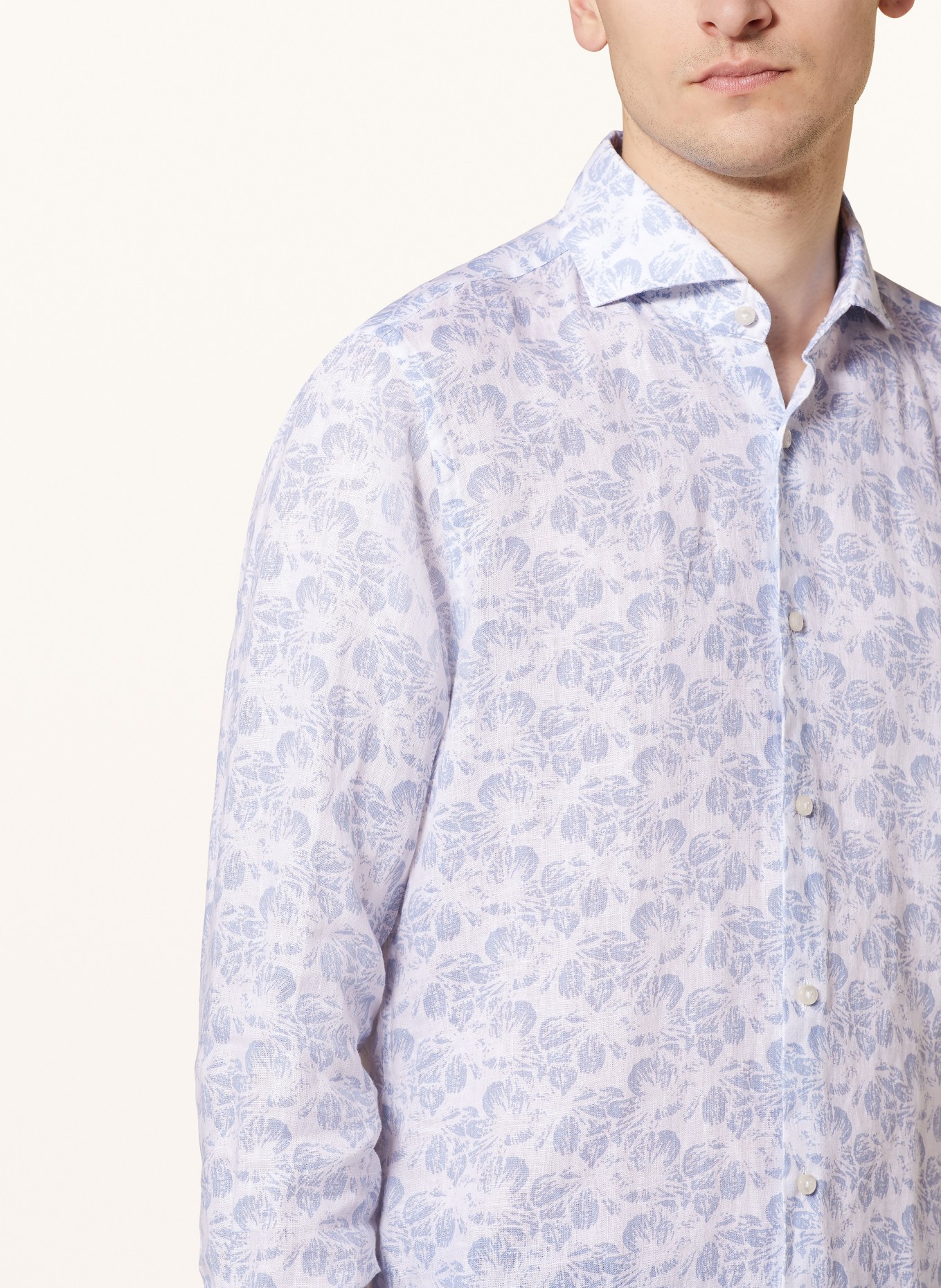 JOOP! Linen shirt PAI slim fit, Color: LIGHT BLUE/ WHITE (Image 4)