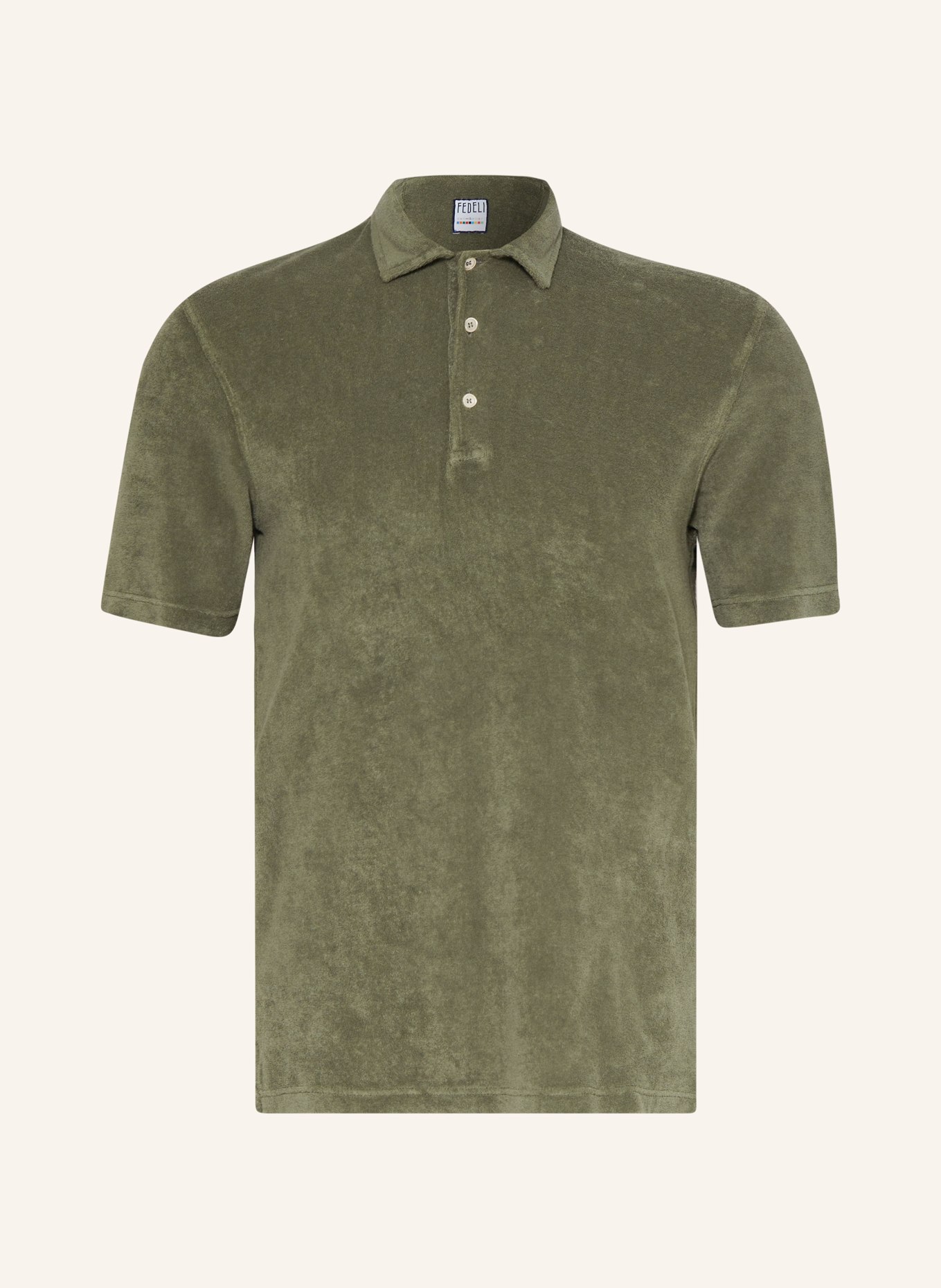 FEDELI Frottee-Poloshirt, Farbe: OLIV (Bild 1)