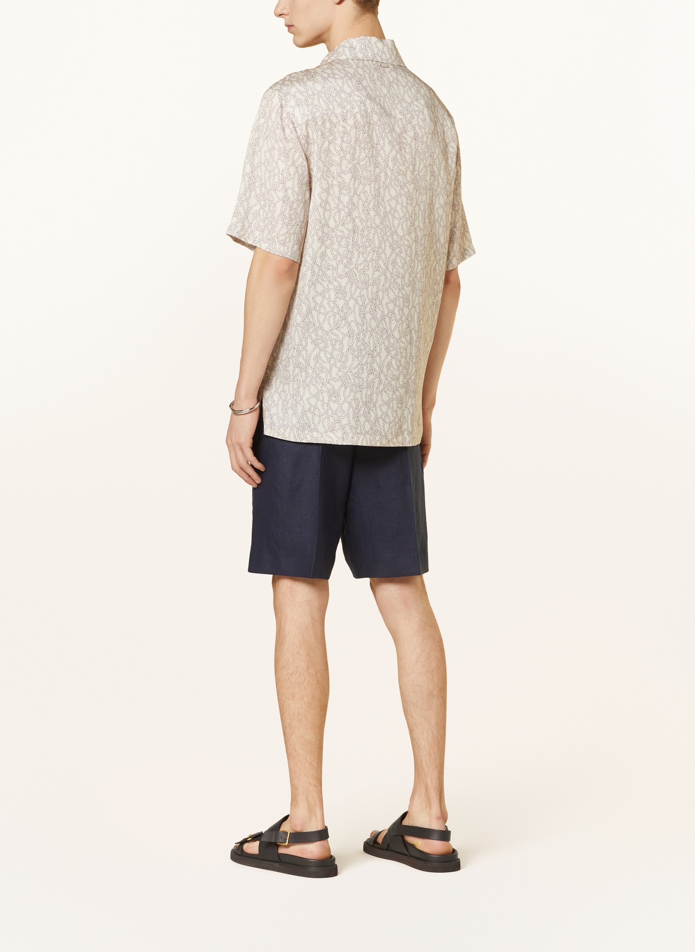 AGNONA Resort shirt extra slim fit, Color: ECRU/ TAUPE (Image 3)