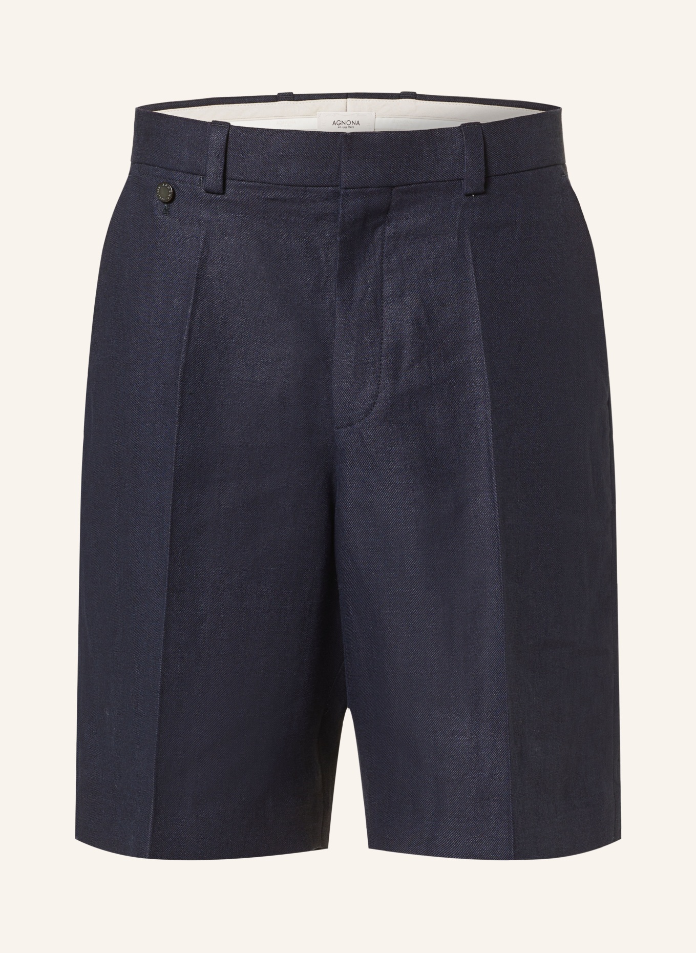AGNONA Linen shorts, Color: DARK BLUE (Image 1)