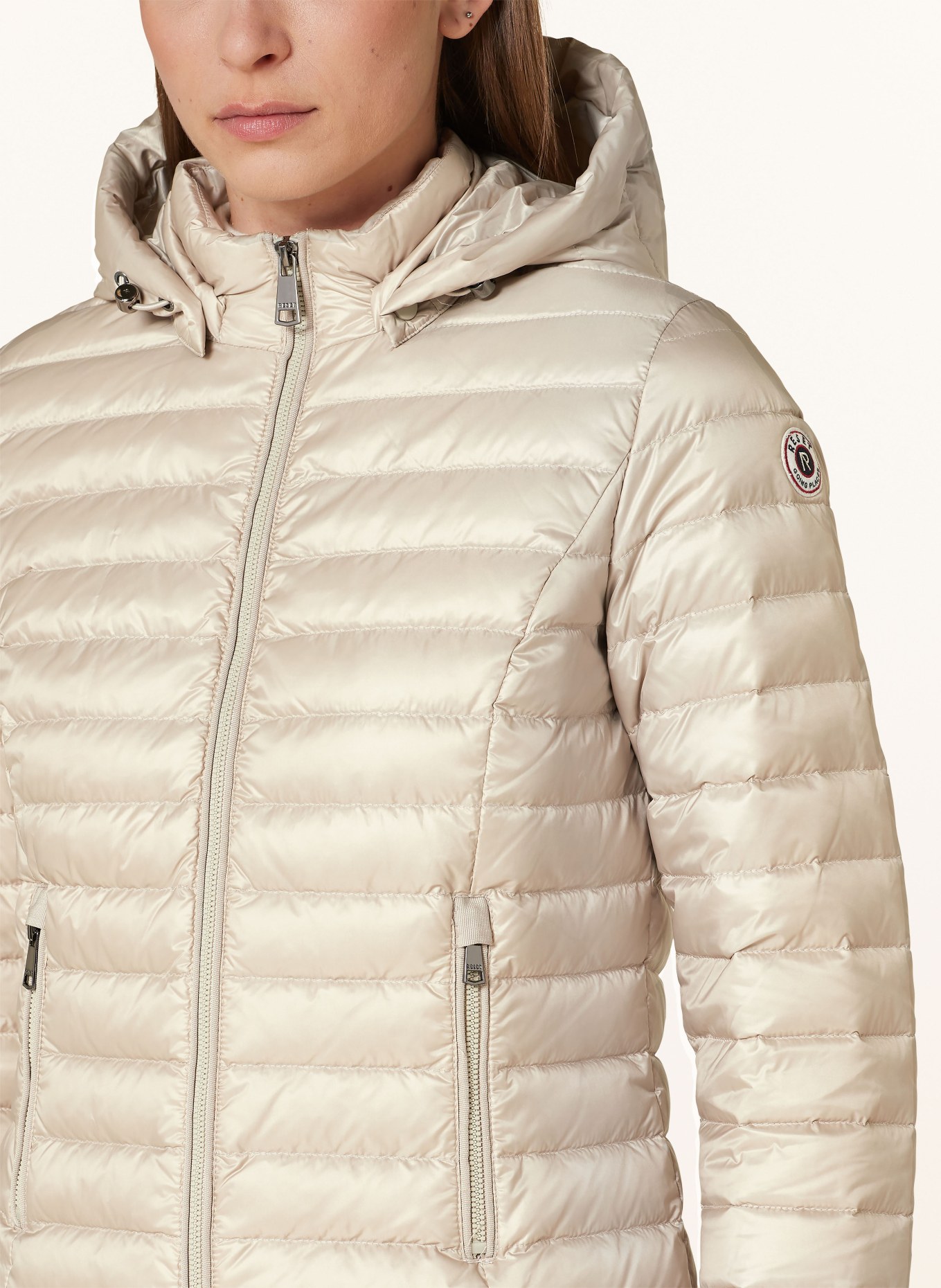 RESET Lightweight down jacket LILLE with removable hood, Color: 8100 eggshell (Image 5)