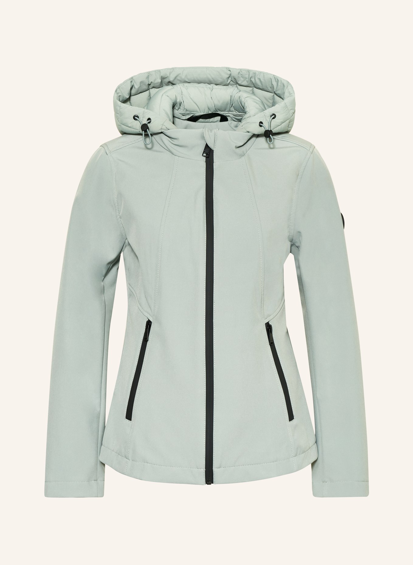 RESET Rain jacket SEINE with removable hood, Color: LIGHT GREEN (Image 1)