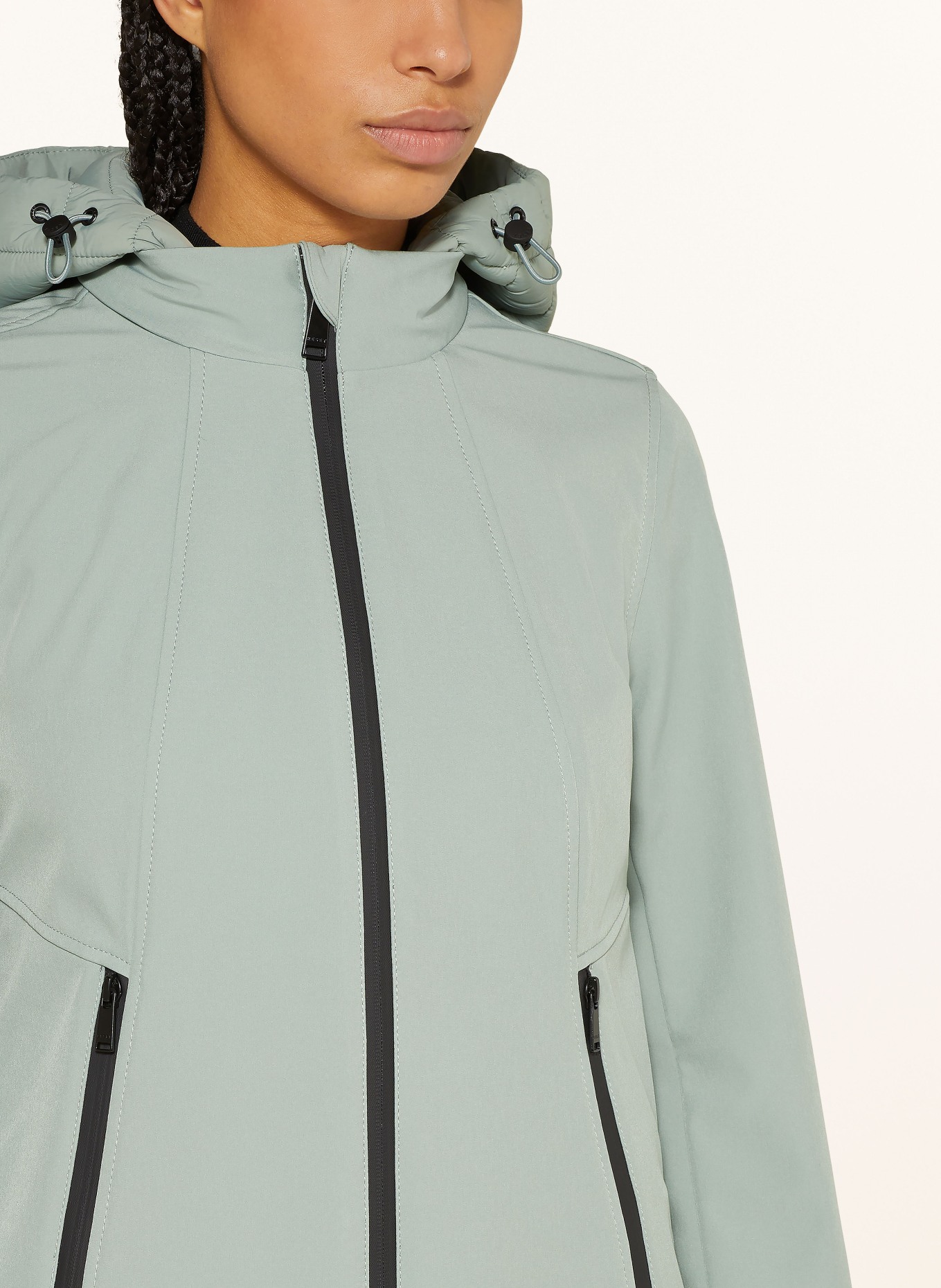 RESET Rain jacket SEINE with removable hood, Color: LIGHT GREEN (Image 5)