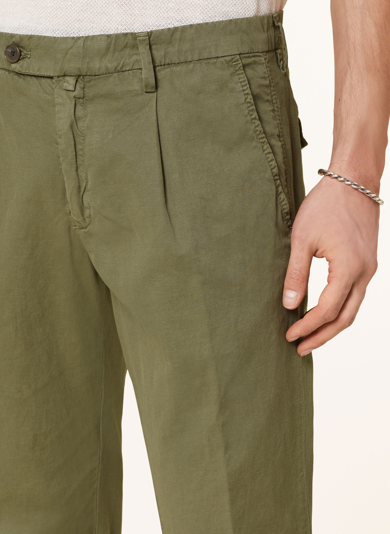 MYTHS Chinos slim fit, Color: OLIVE (Image 5)