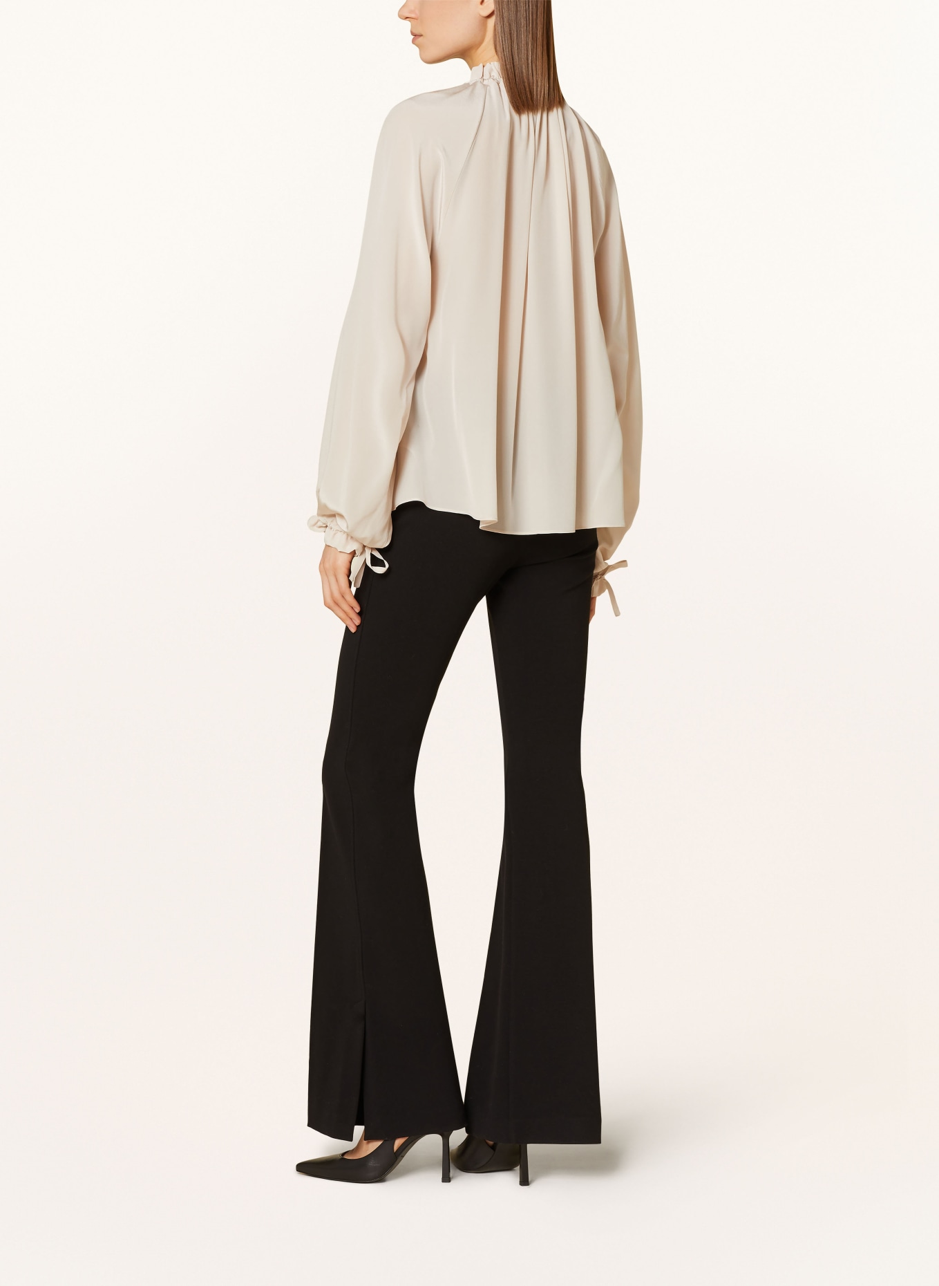 SLY 010 Bow-tie blouse GLENN in silk, Color: CREAM (Image 3)