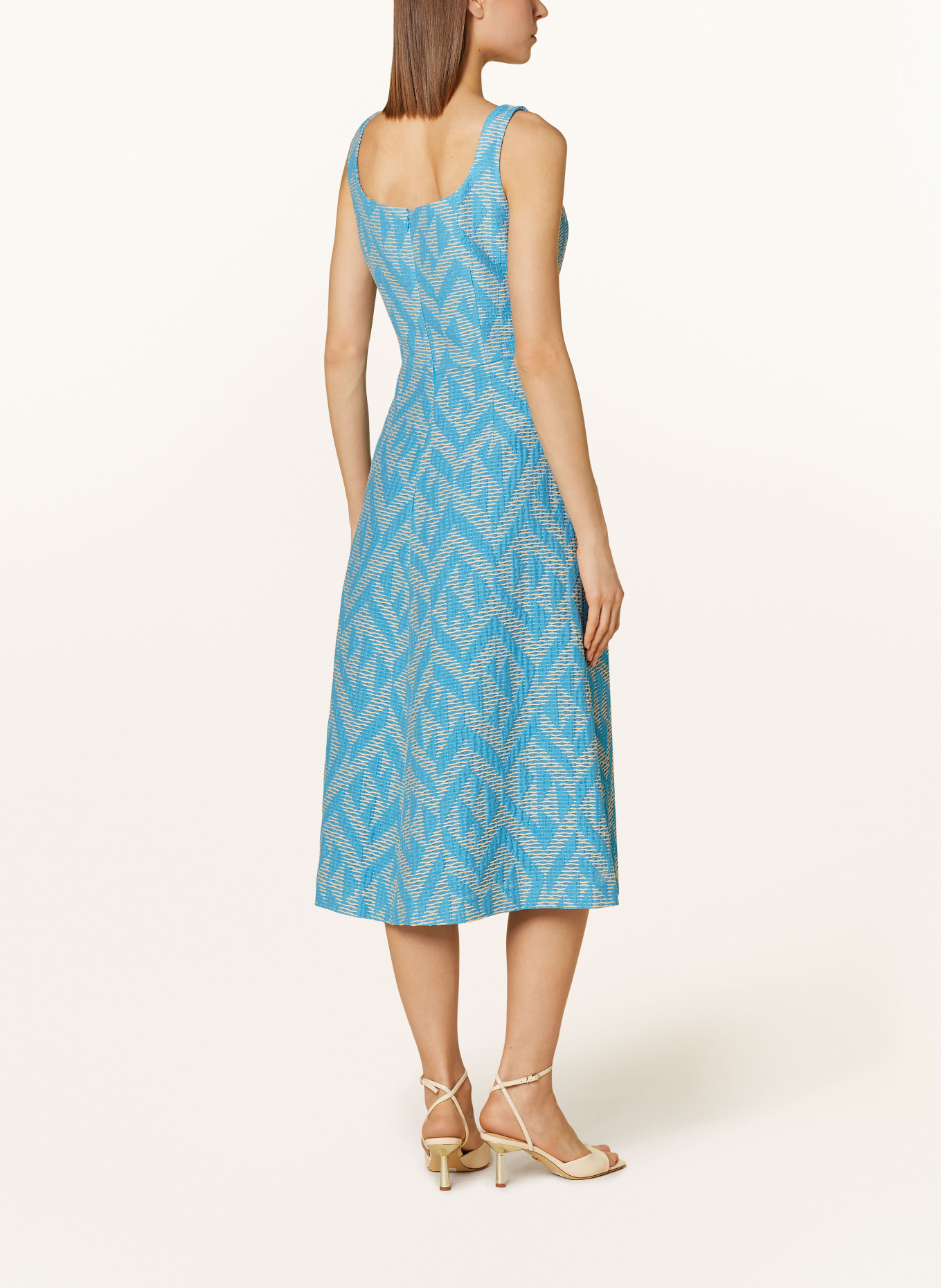 SLY 010 Cocktail dress BEVERLY, Color: BEIGE/ TURQUOISE (Image 3)