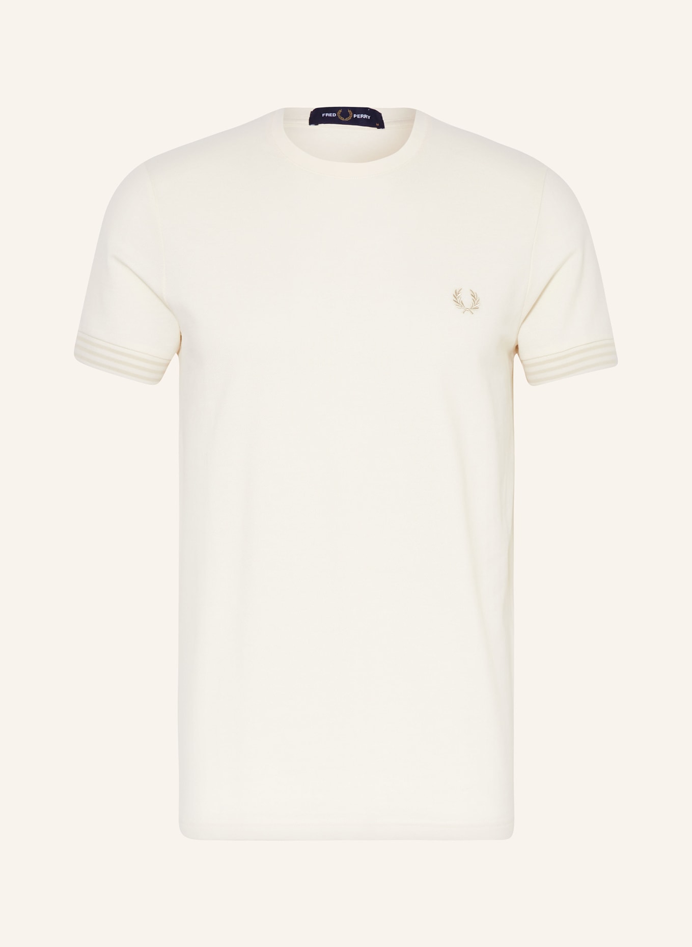FRED PERRY Piqué T-shirt, Color: LIGHT YELLOW (Image 1)