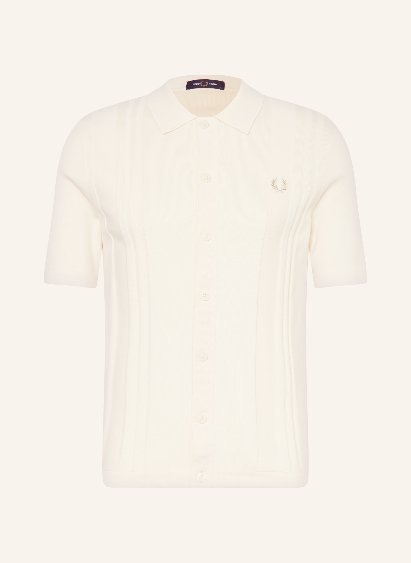 FRED PERRY Knitted polo shirt, Color: ECRU (Image 1)