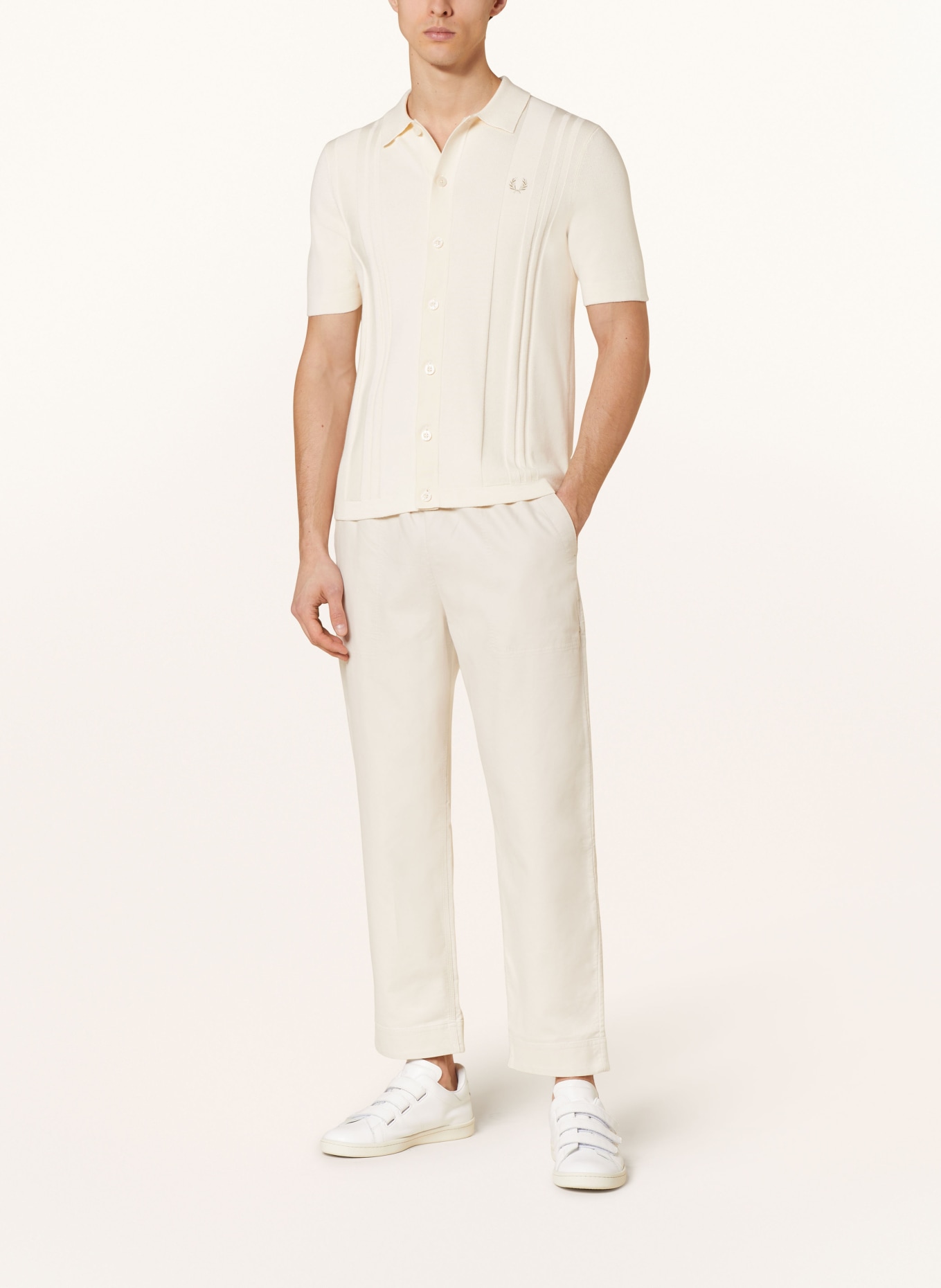 FRED PERRY Knitted polo shirt, Color: ECRU (Image 2)
