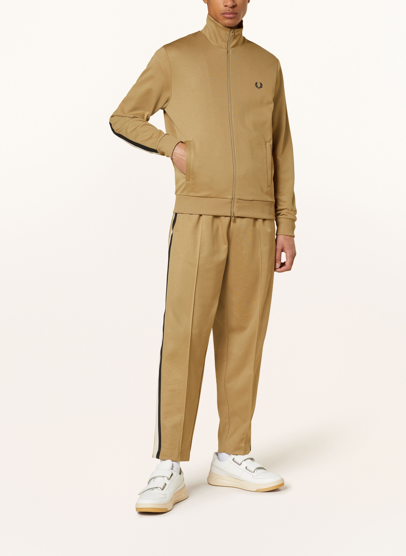 FRED PERRY Training jacket, Color: BEIGE (Image 2)