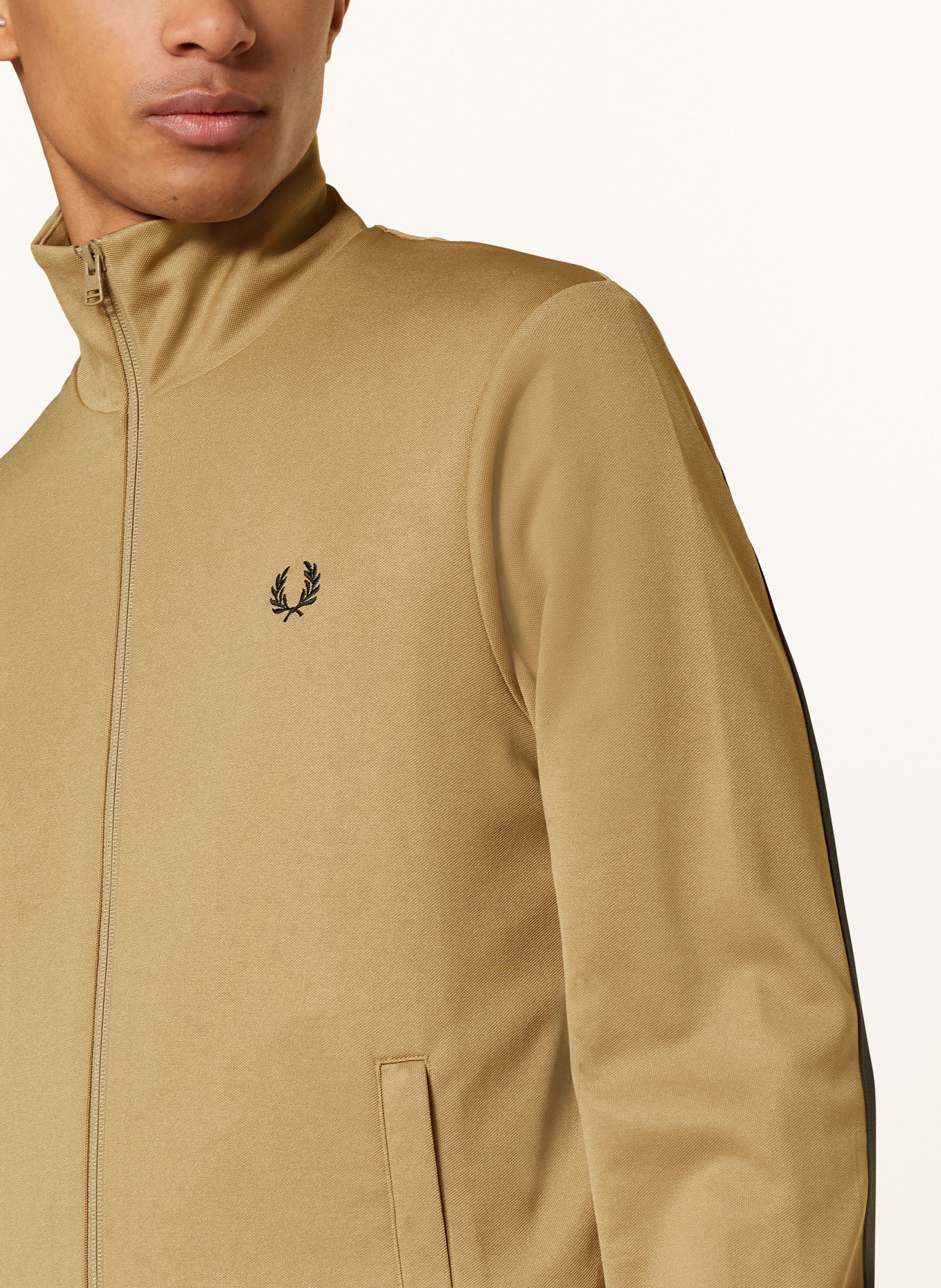 FRED PERRY Training jacket, Color: BEIGE (Image 4)