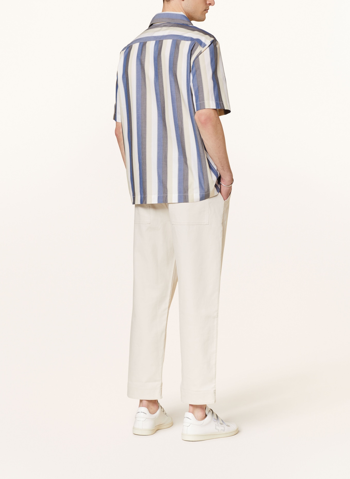 FRED PERRY Resort shirt comfort fit, Color: BLUE/ WHITE/ LIGHT BROWN (Image 3)