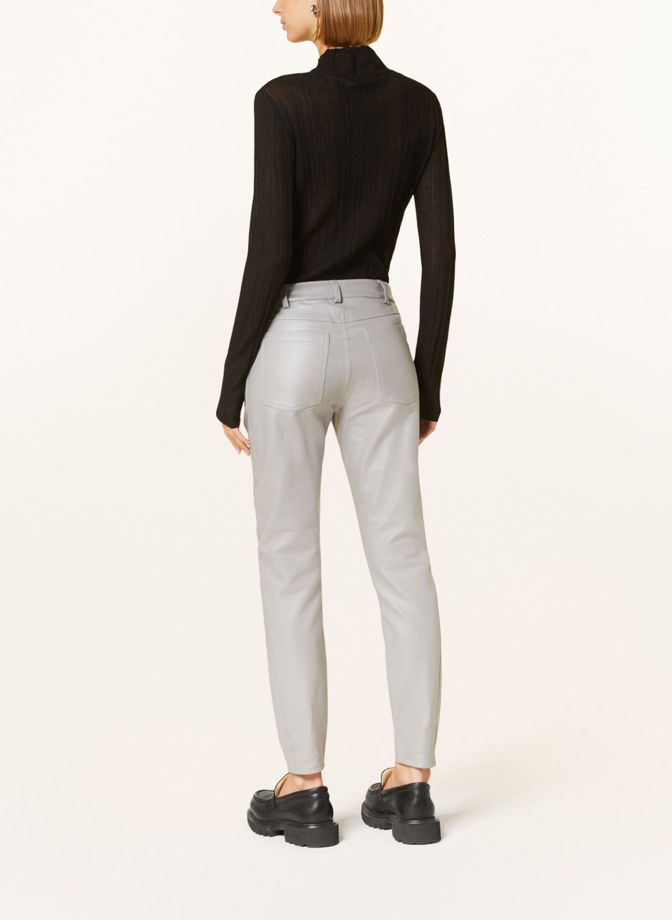 monari Pants in leather look, Color: LIGHT GRAY (Image 3)