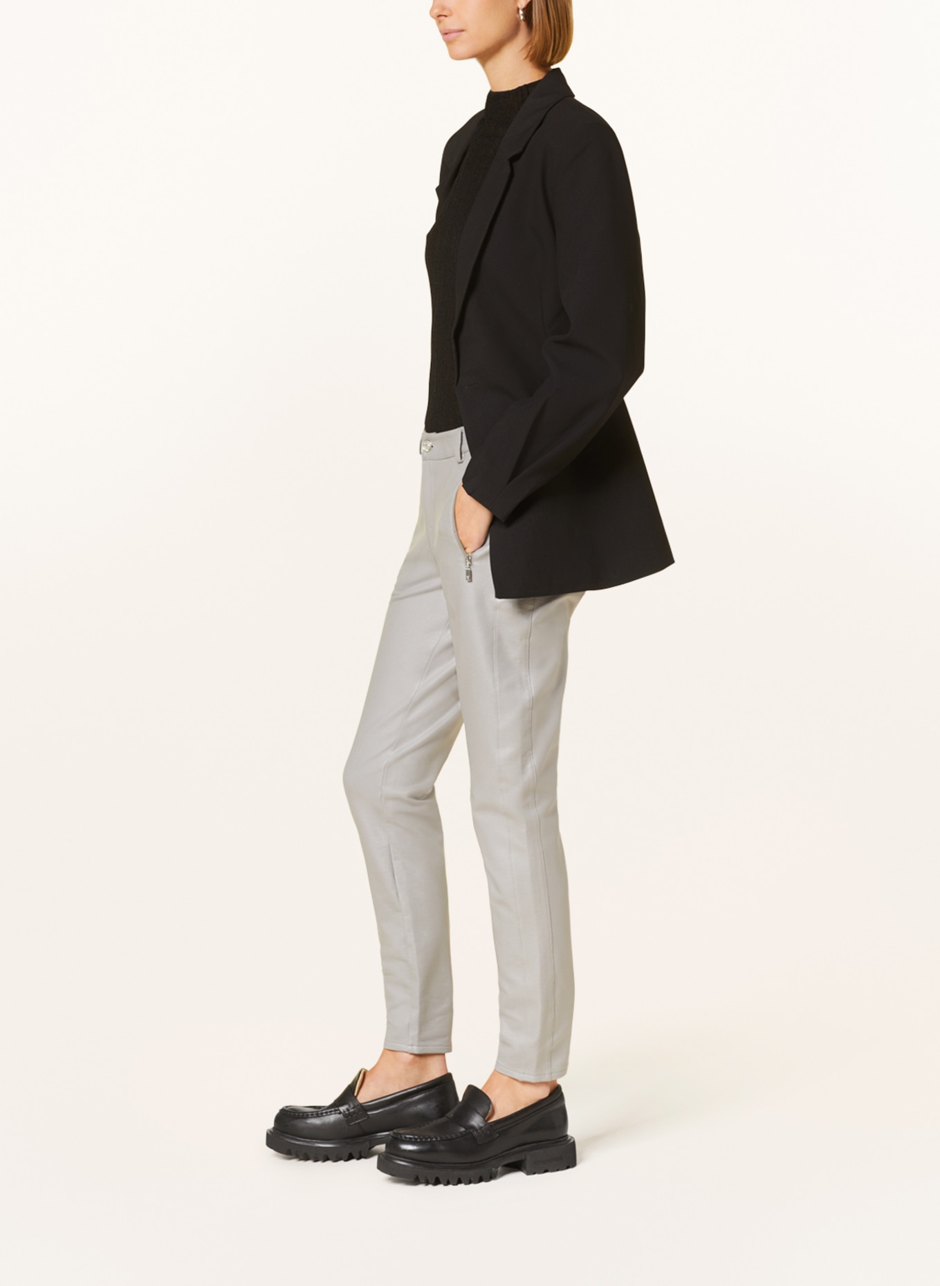 monari Pants in leather look, Color: LIGHT GRAY (Image 4)
