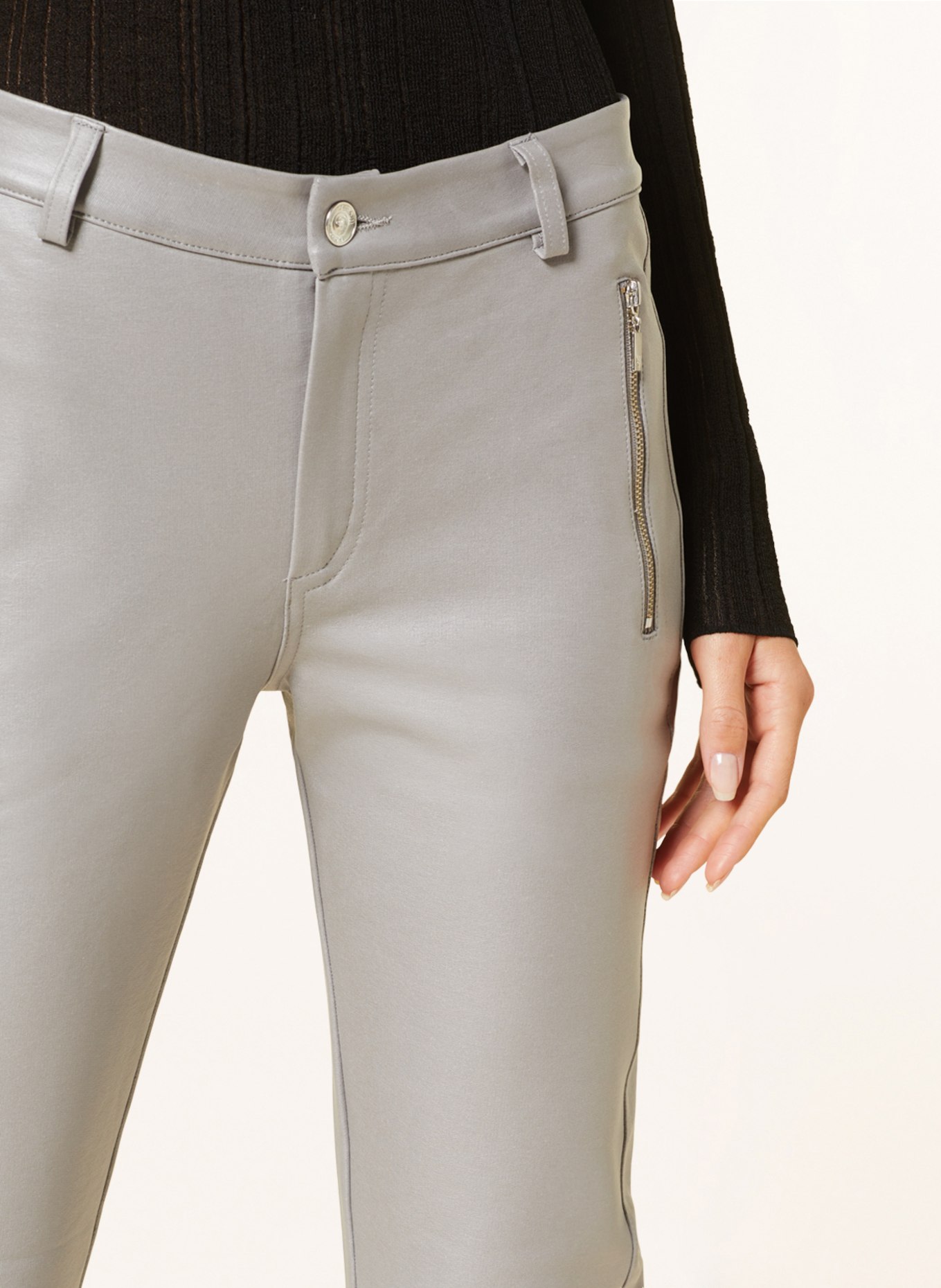 monari Pants in leather look, Color: LIGHT GRAY (Image 5)