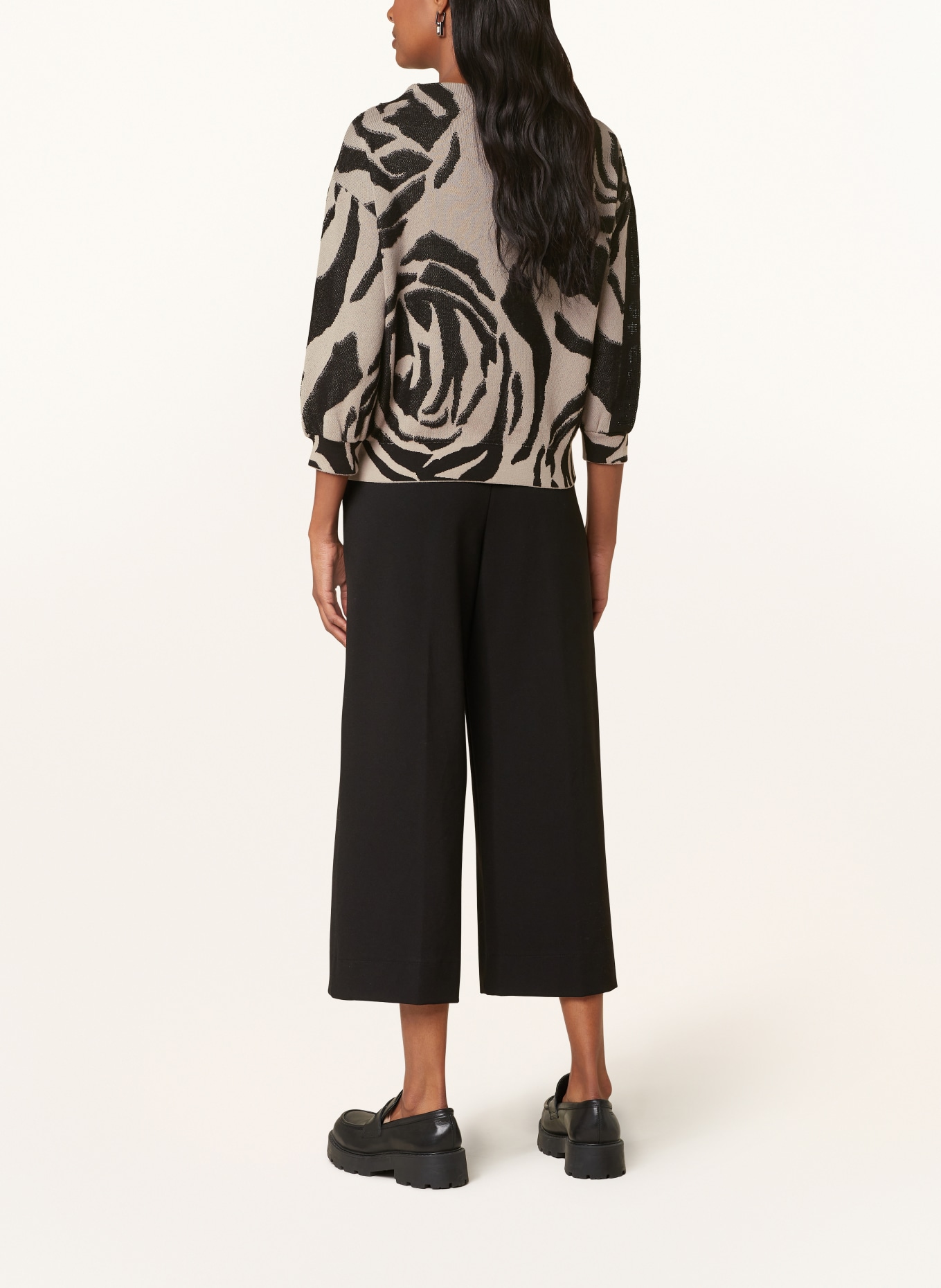 monari Sweater with decorative gems, Color: BEIGE/ BLACK (Image 3)