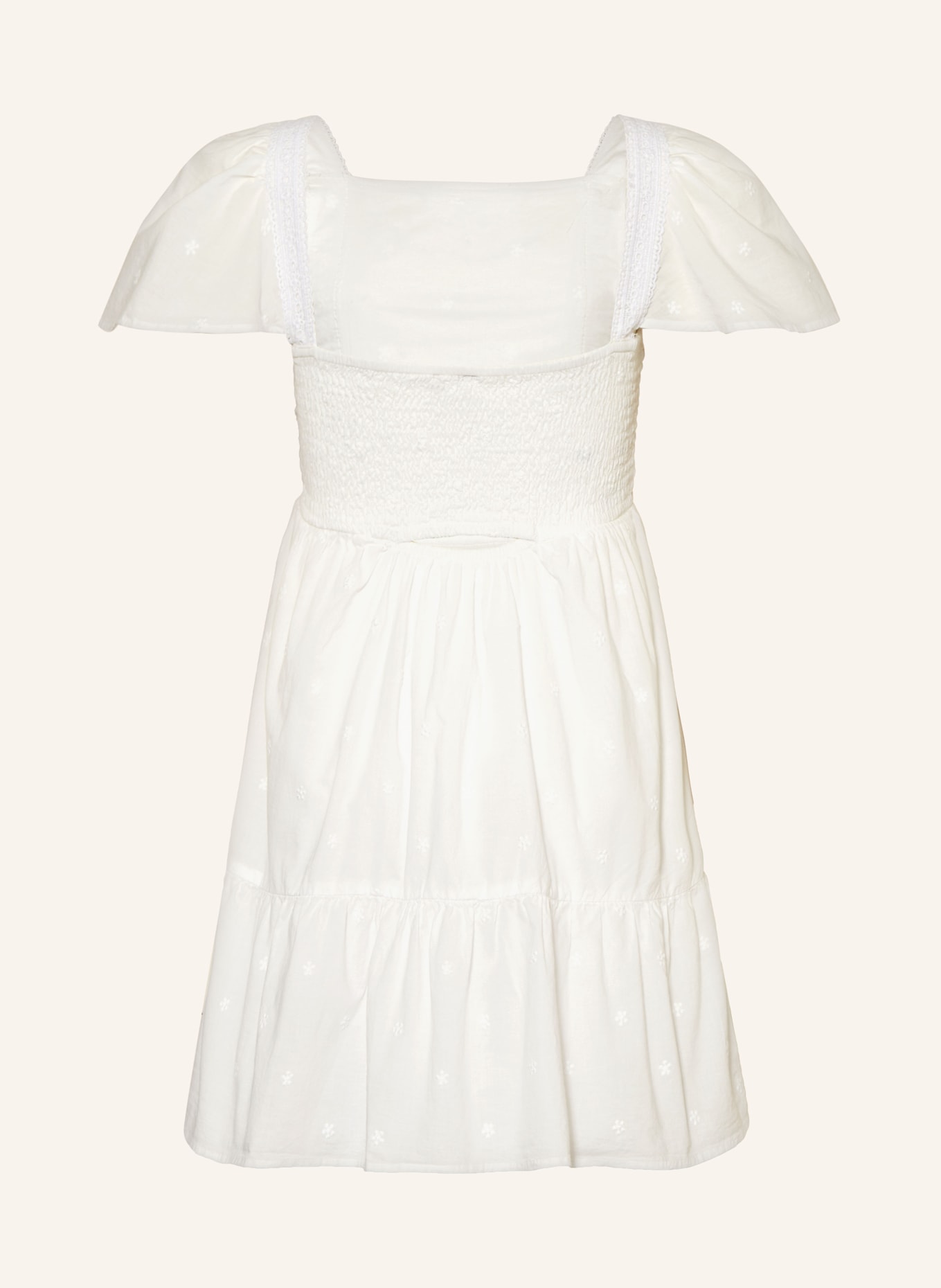GARCIA Kleid mit Spitze und Volants, Farbe: WEISS (Bild 2)