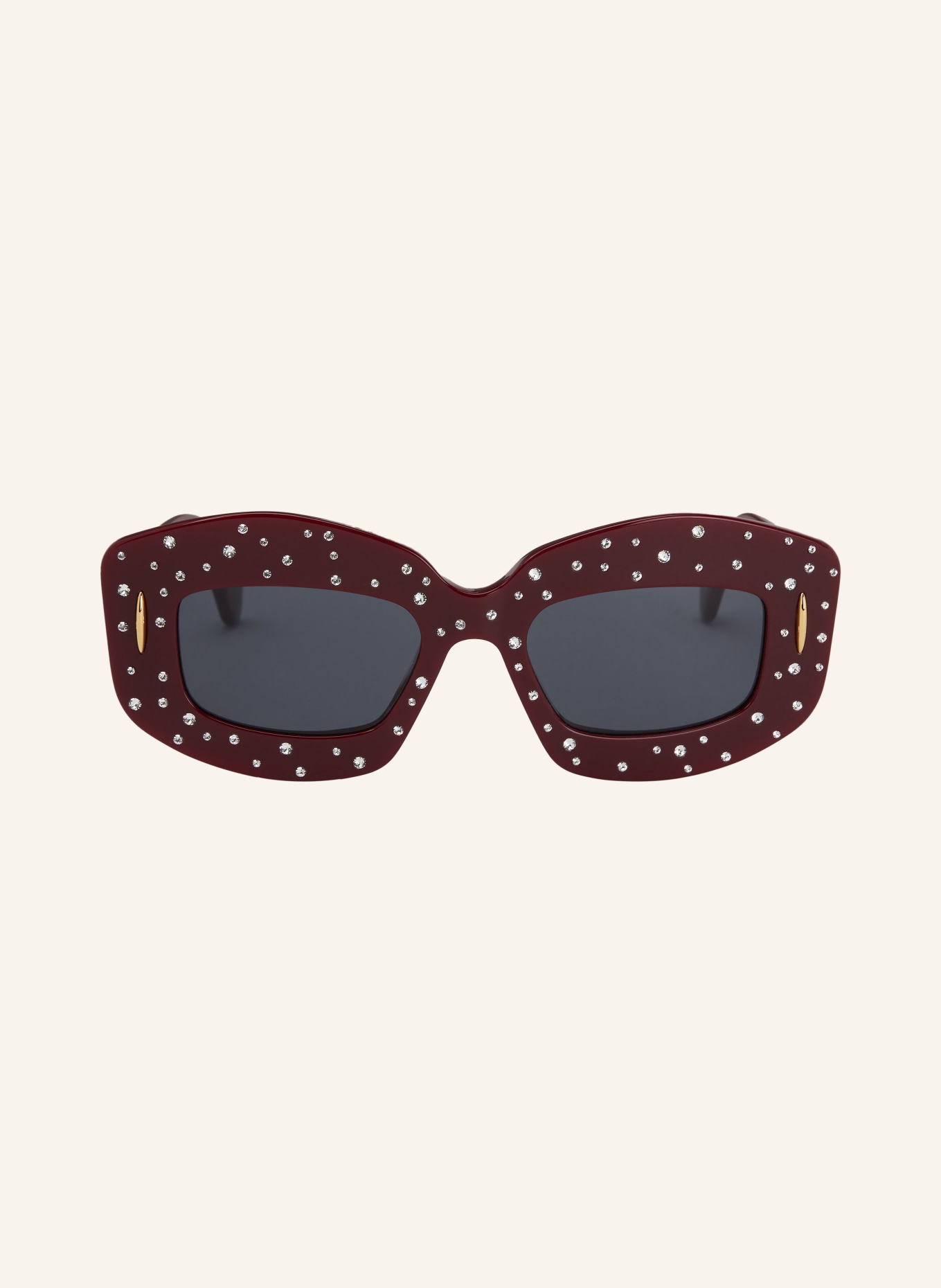 LOEWE Sonnenbrille mit Schmucksteinen, Farbe: 4966V DUNKELROT/ BLAU (Bild 2)