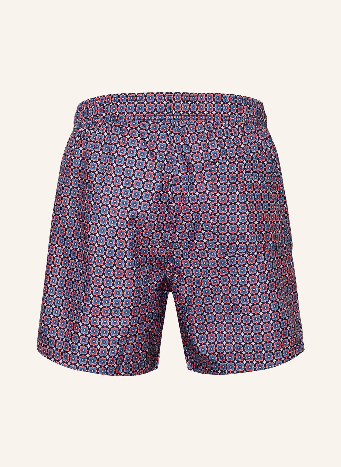 mey Swim Shorts series RETRO PRINT, Color: DARK BLUE/ LIGHT BLUE/ RED (Image 2)