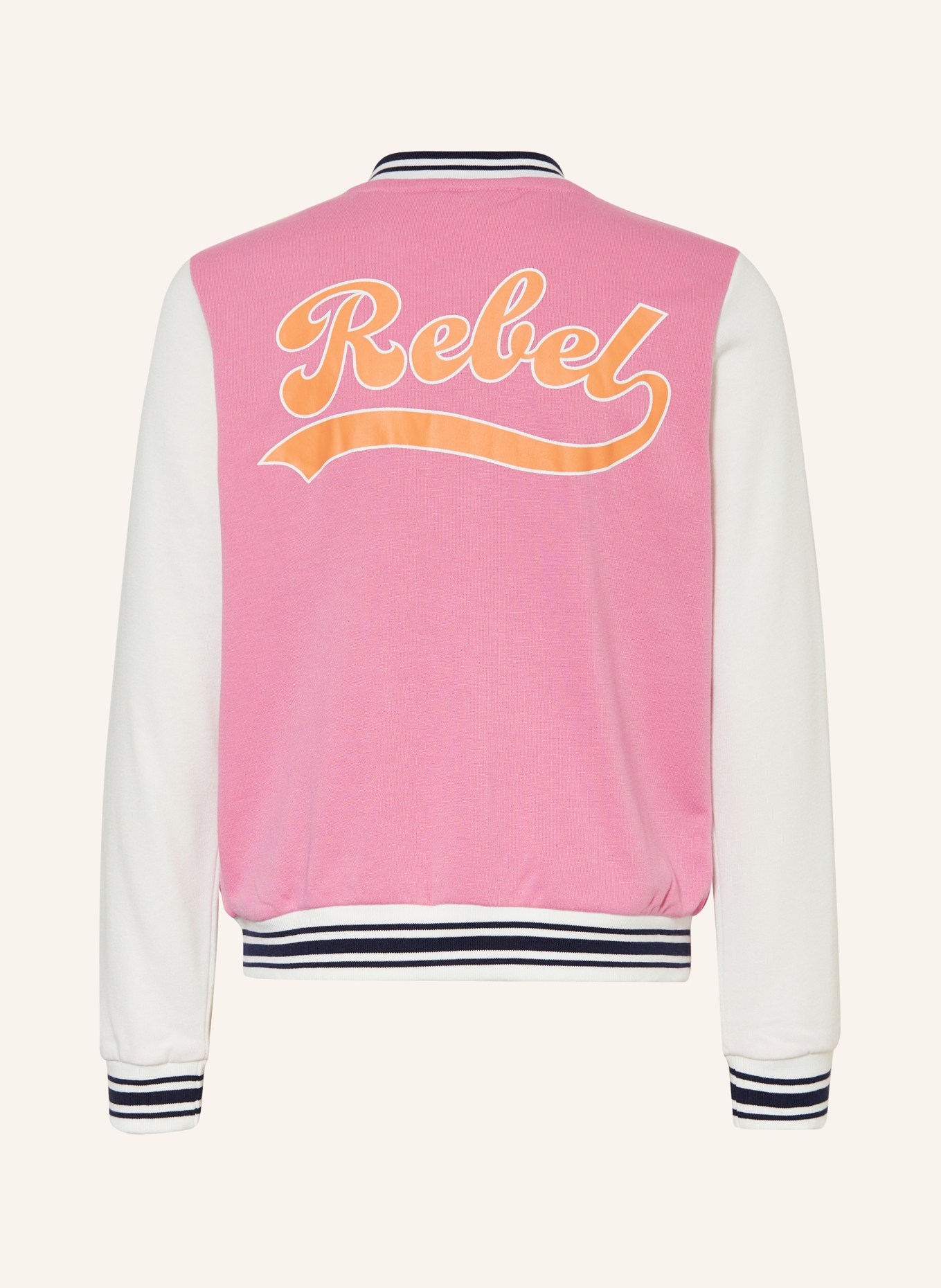 ONLY College-Jacke, Farbe: ROSA/ WEISS (Bild 2)