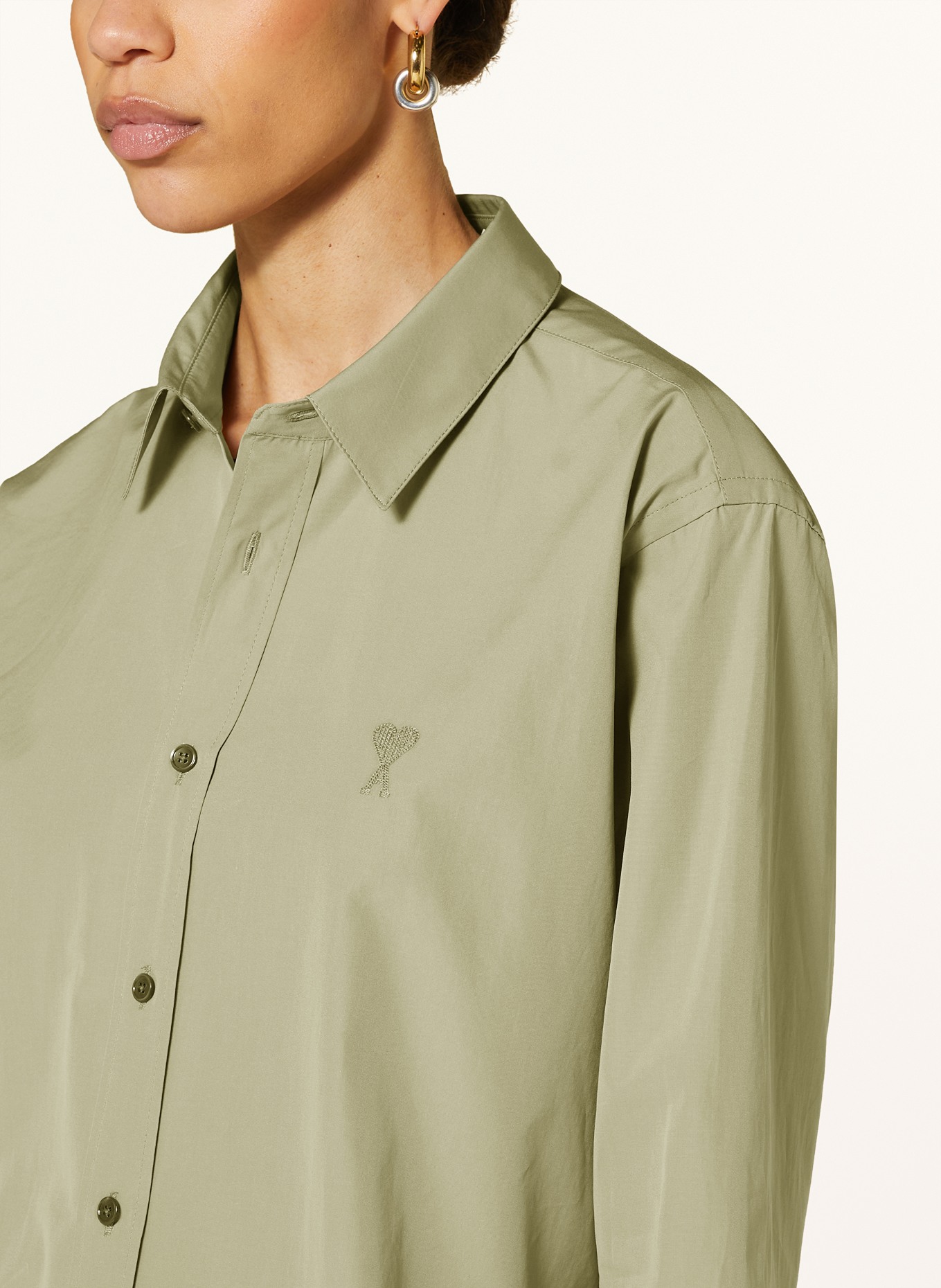 AMI PARIS Shirt blouse, Color: OLIVE (Image 4)