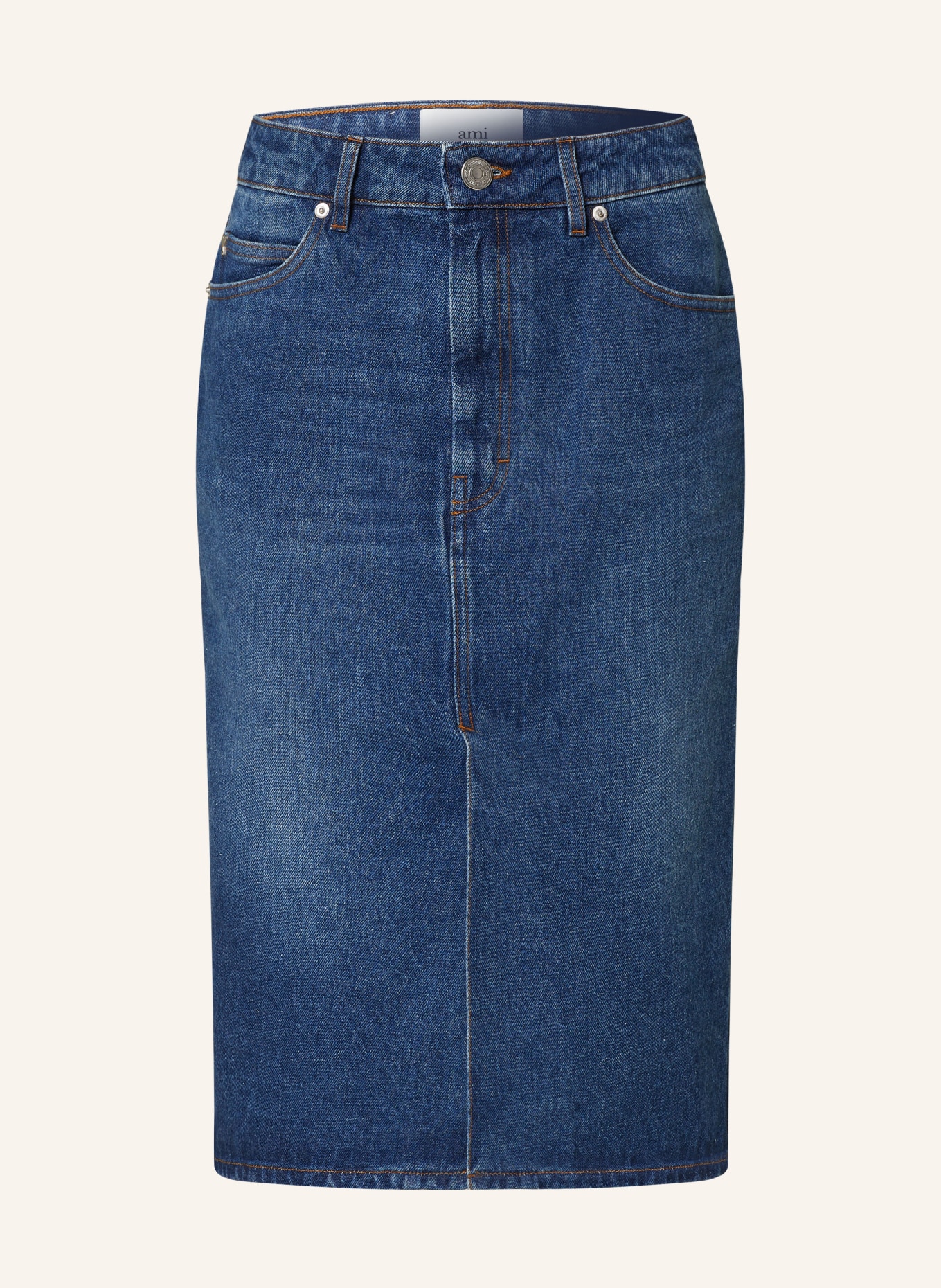 AMI PARIS Spódnica jeansowa, Kolor: 480 used blue (Obrazek 1)