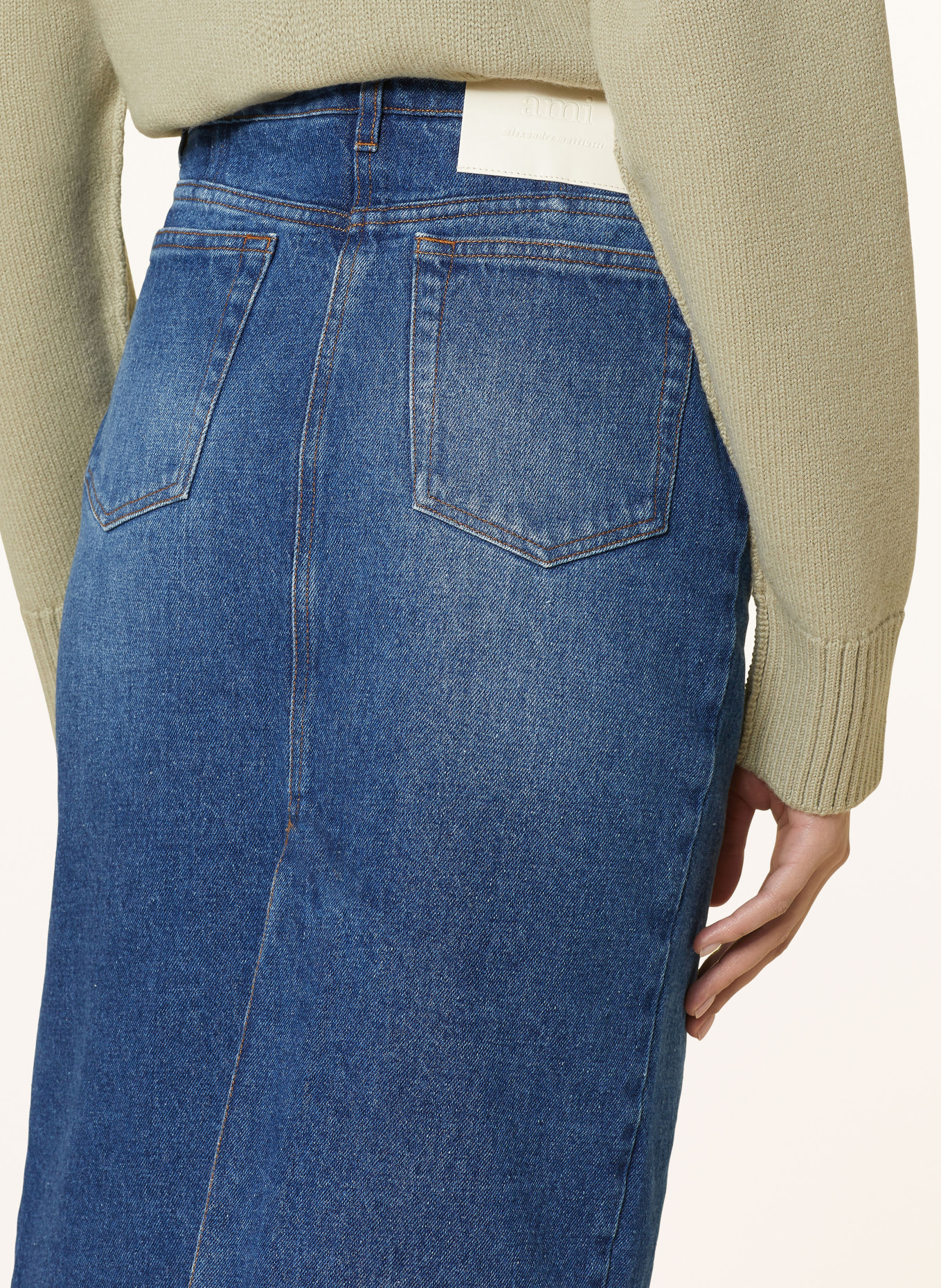 AMI PARIS Spódnica jeansowa, Kolor: 480 used blue (Obrazek 4)