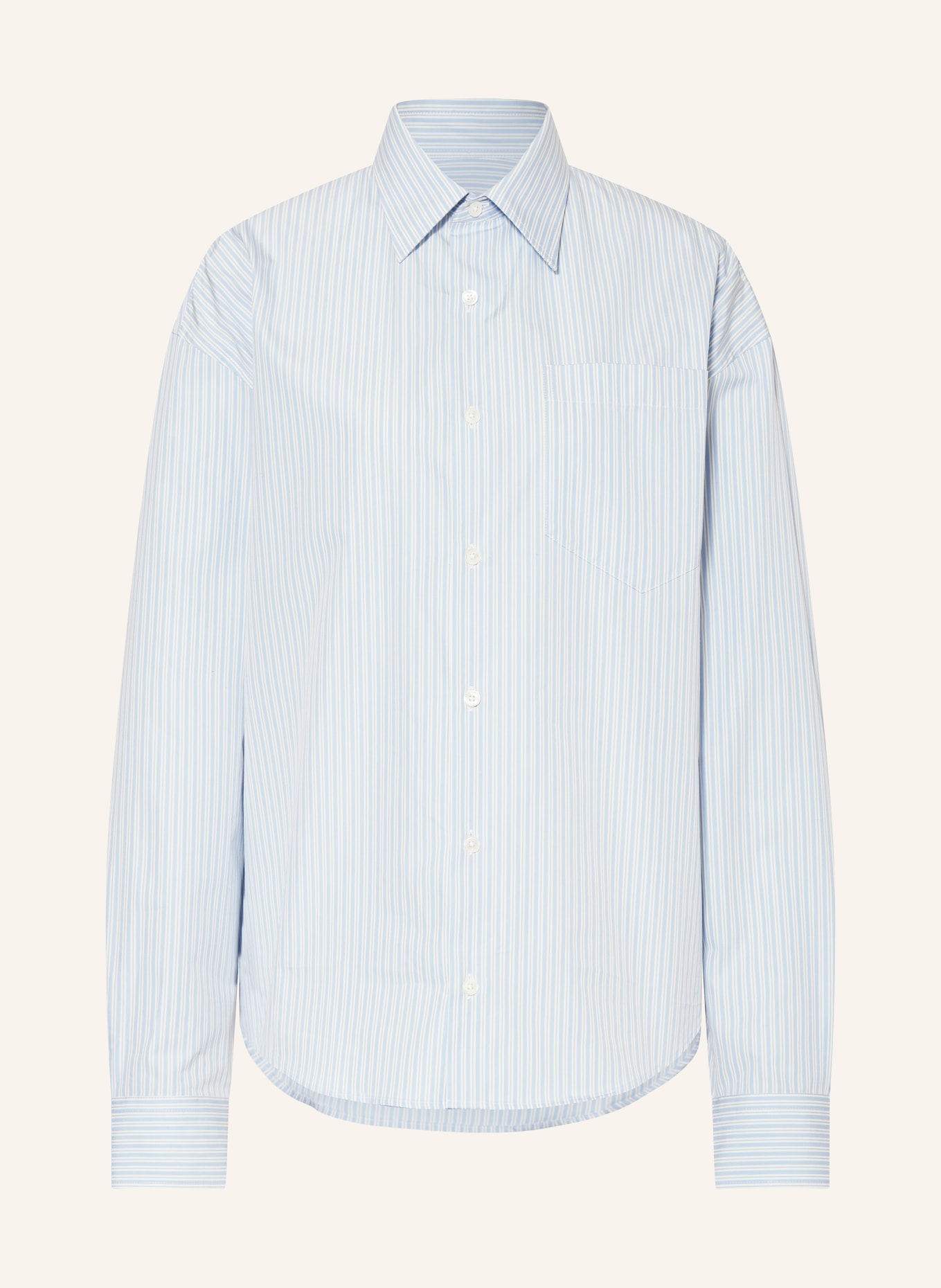 AMI PARIS Shirt blouse, Color: LIGHT BLUE/ WHITE (Image 1)