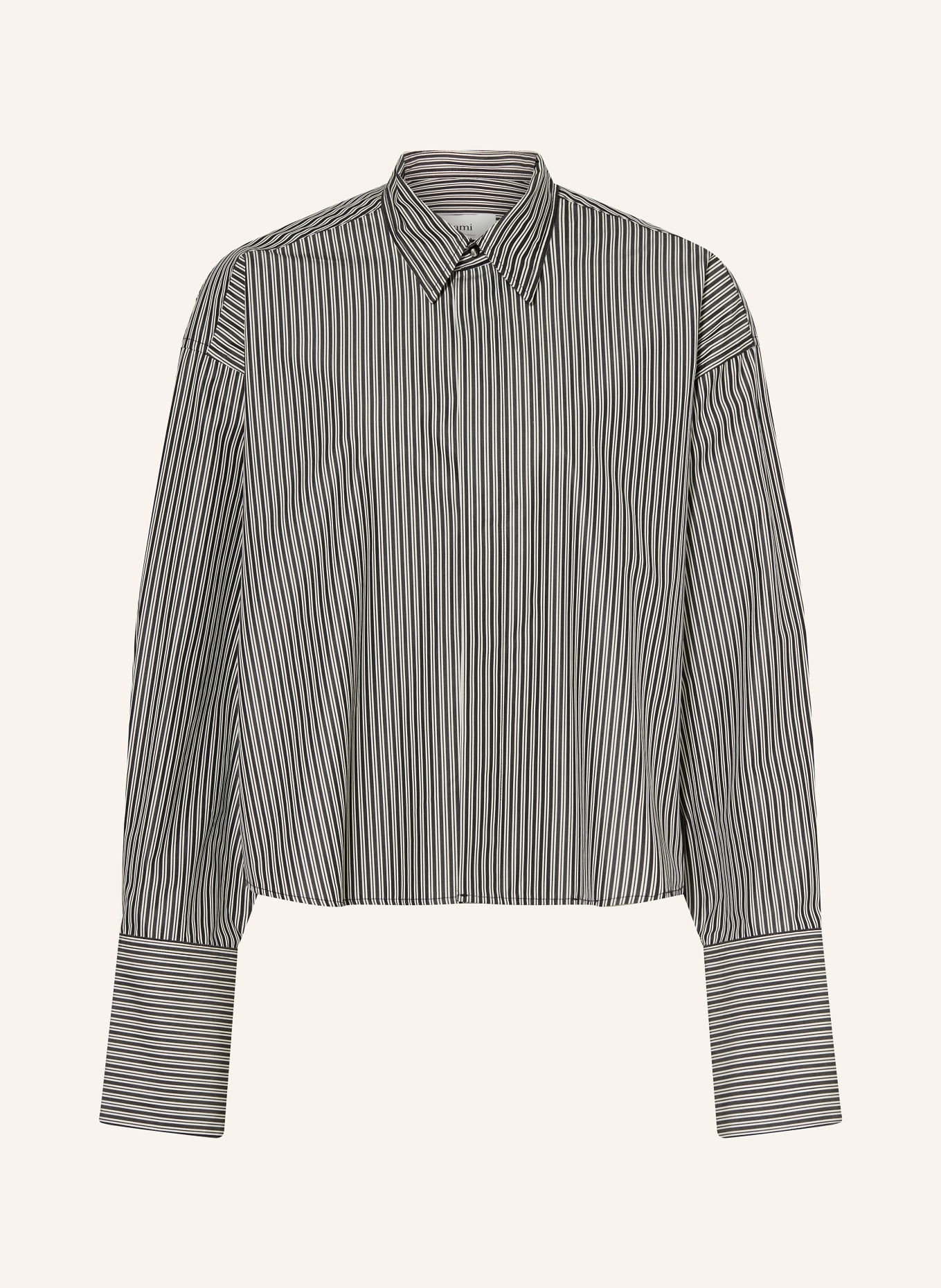 AMI PARIS Oversized shirt blouse, Color: BLACK/ WHITE (Image 1)