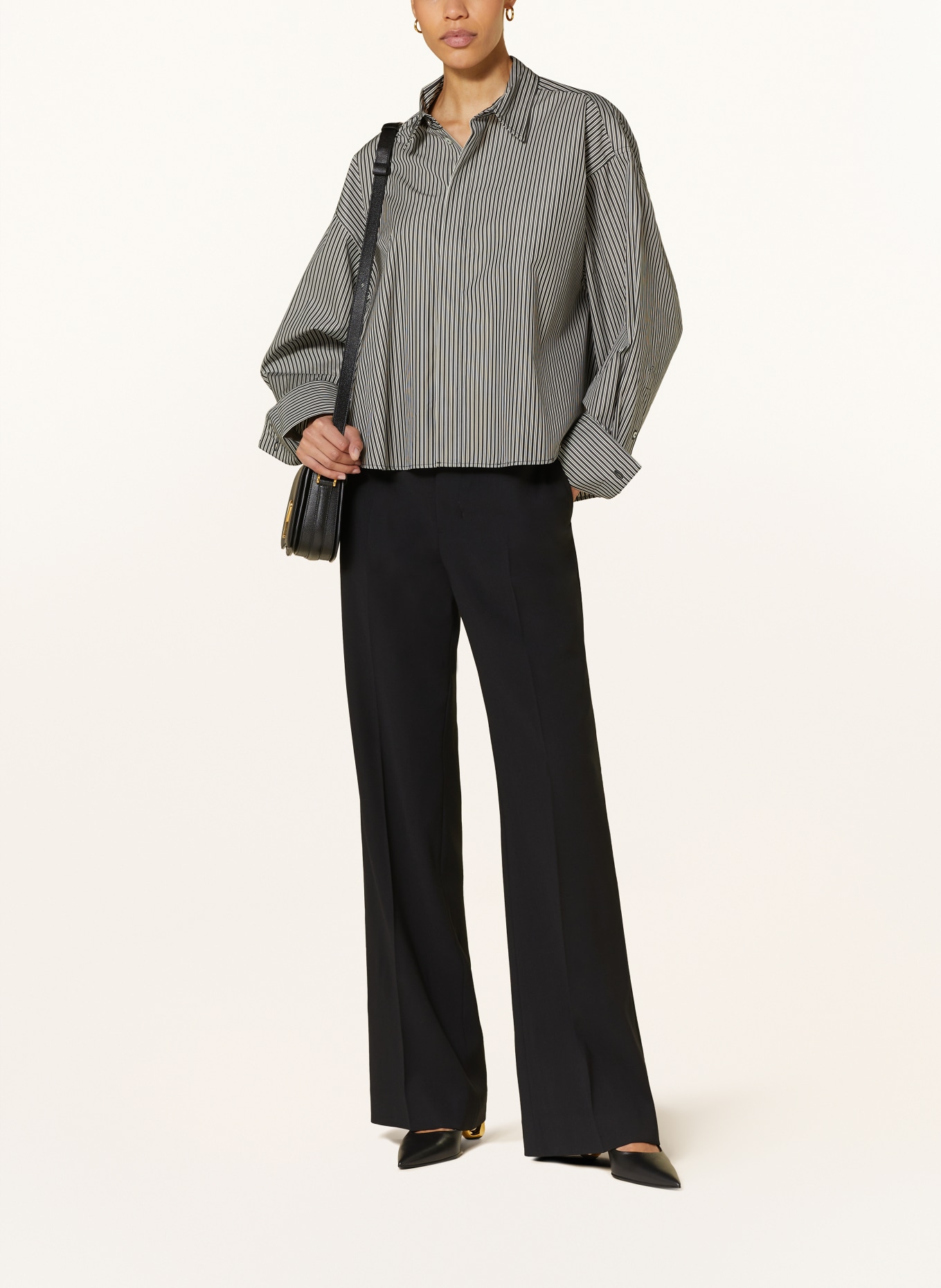 AMI PARIS Oversized shirt blouse, Color: BLACK/ WHITE (Image 2)