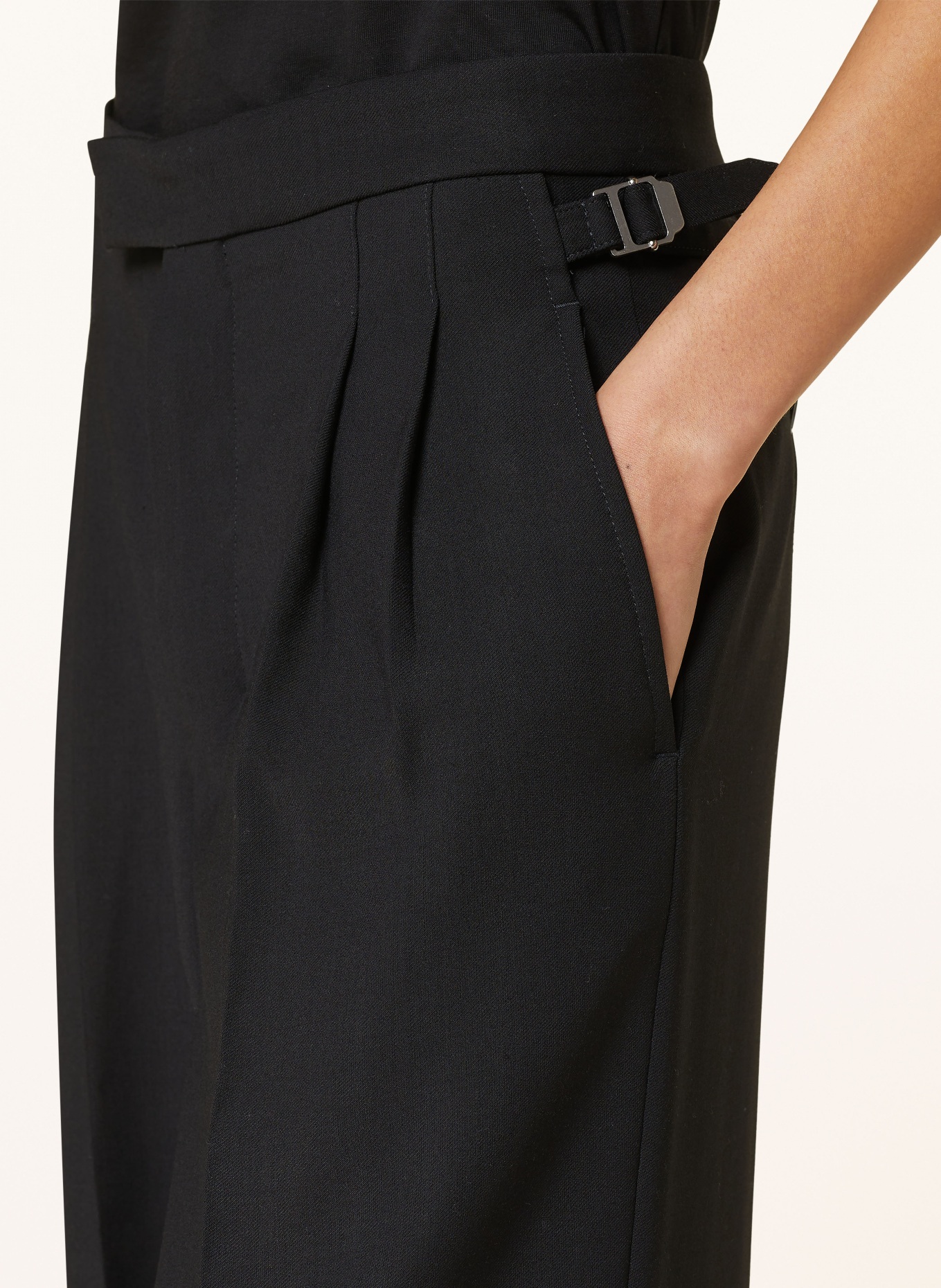 AMI PARIS Wide leg trousers, Color: BLACK (Image 5)