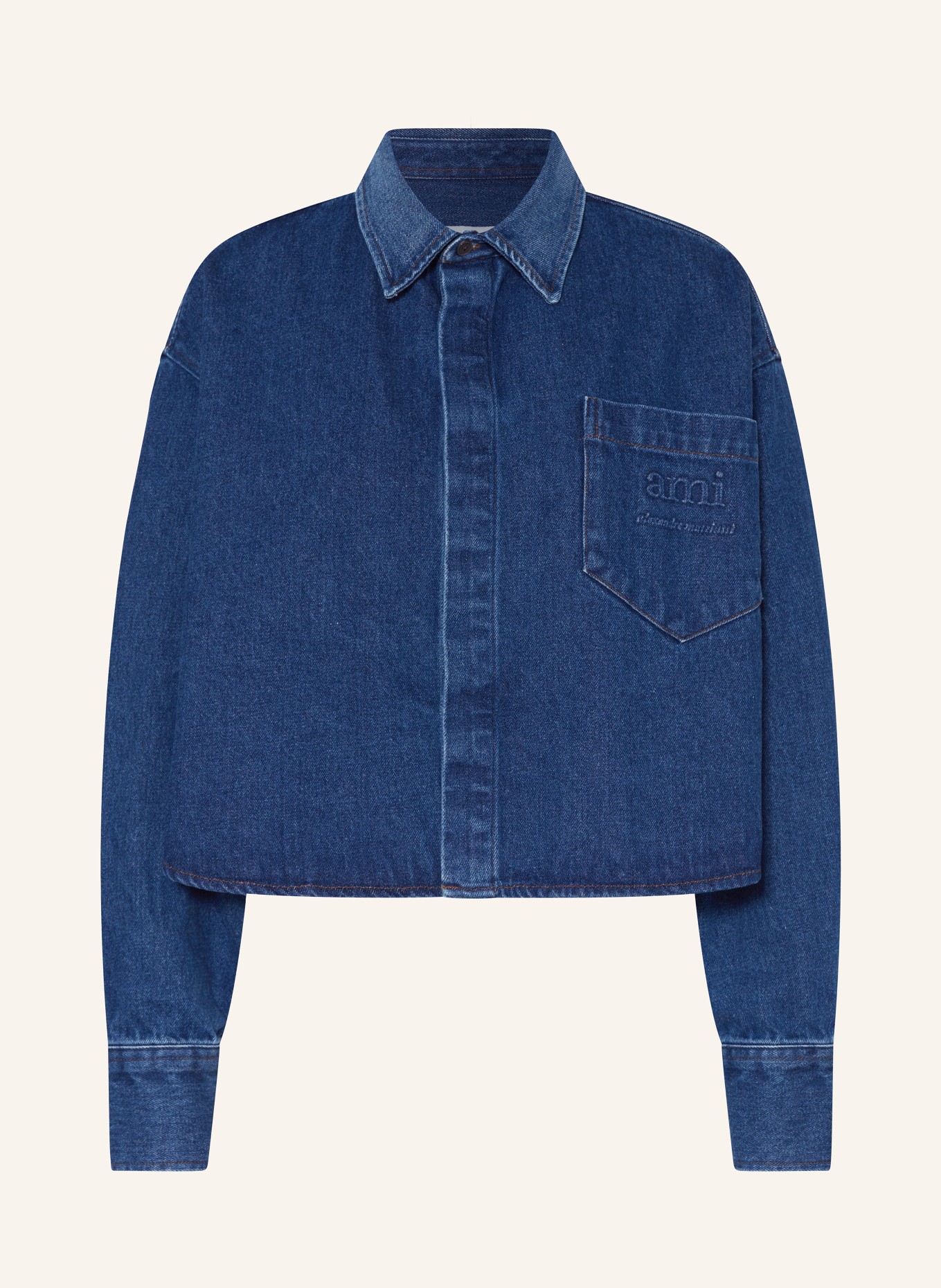 AMI PARIS Denim jacket, Color: DARK BLUE (Image 1)