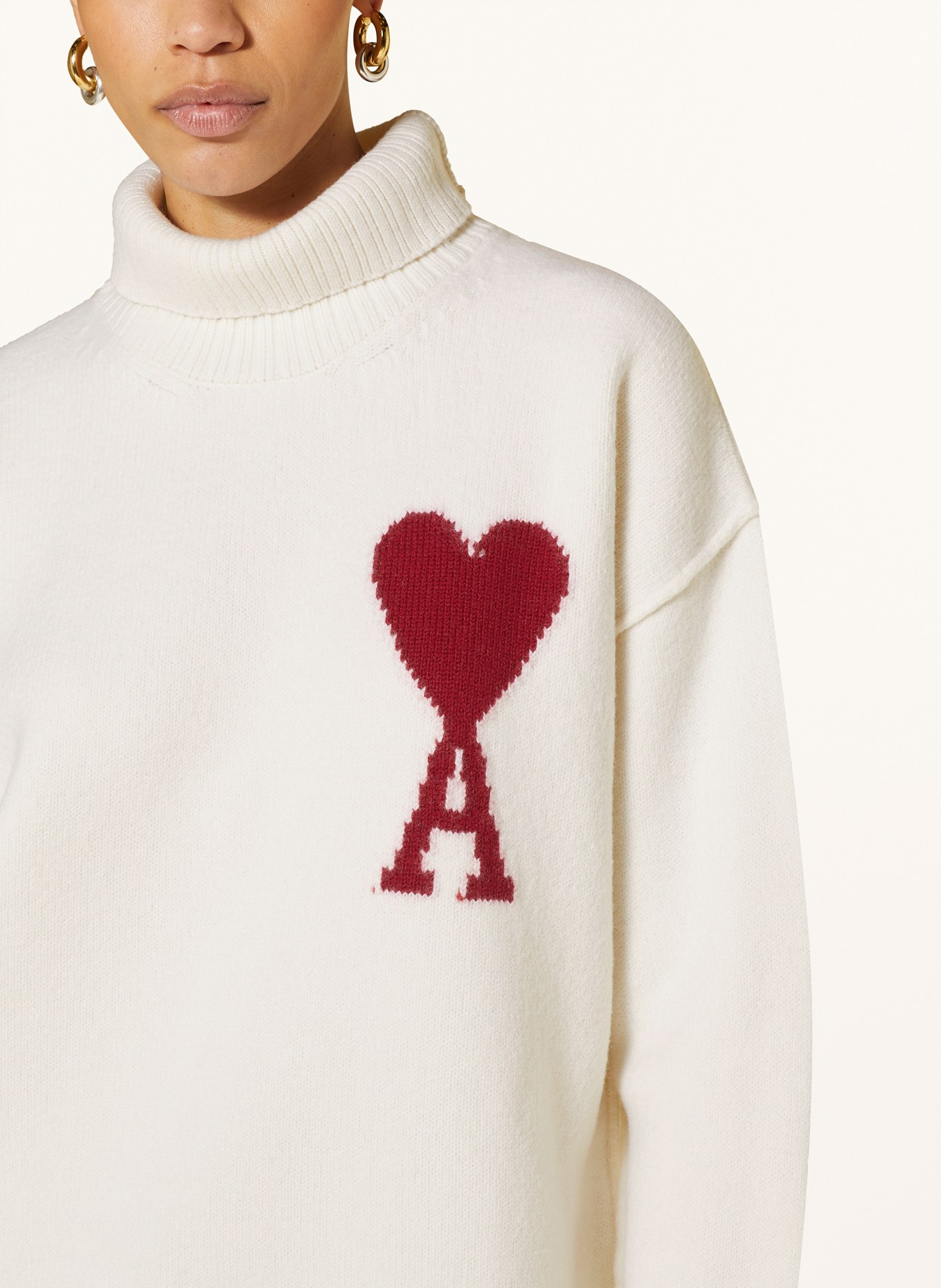 AMI PARIS Turtleneck sweater, Color: ECRU (Image 4)