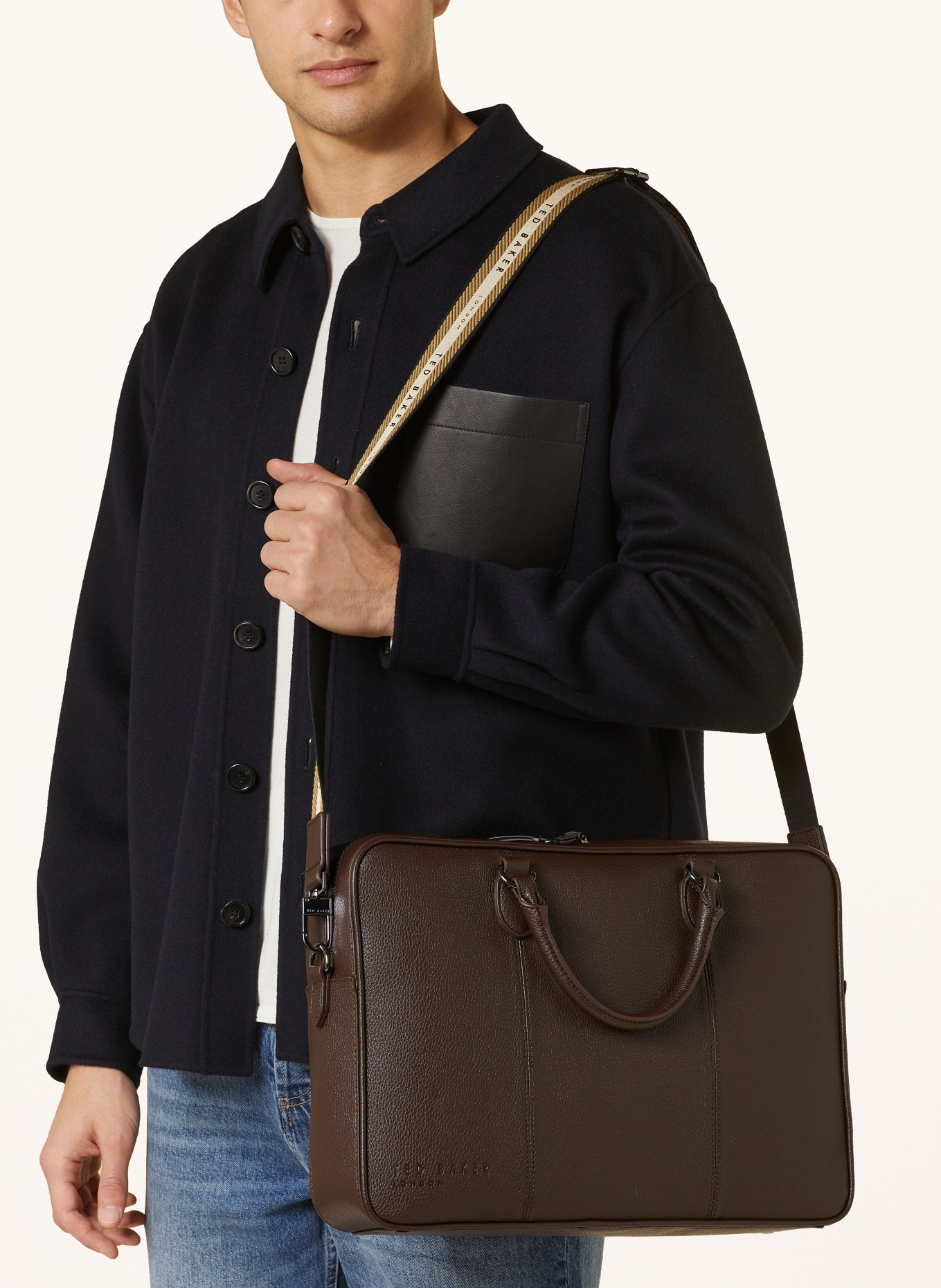 Leather laptop bag ted baker shop