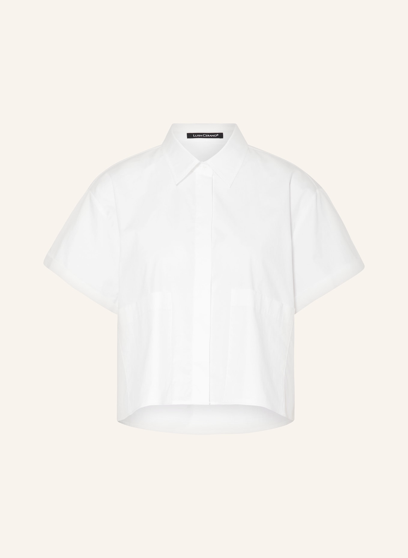 LUISA CERANO Cropped shirt blouse, Color: WHITE (Image 1)