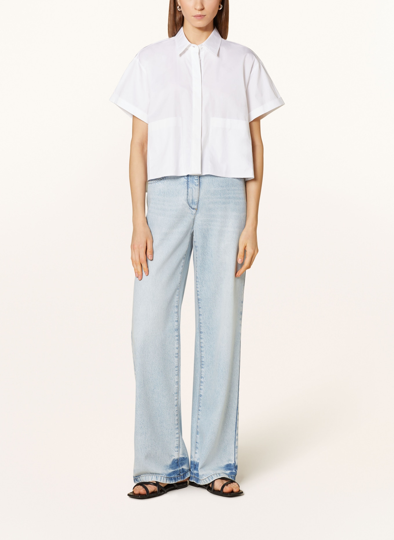 LUISA CERANO Cropped shirt blouse, Color: WHITE (Image 2)