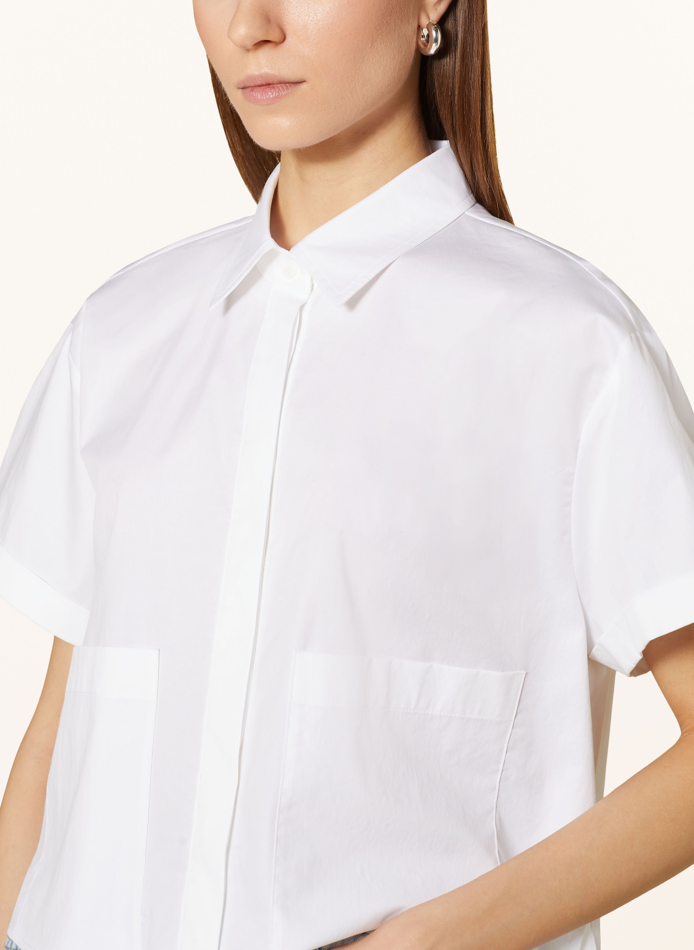 LUISA CERANO Cropped shirt blouse, Color: WHITE (Image 4)
