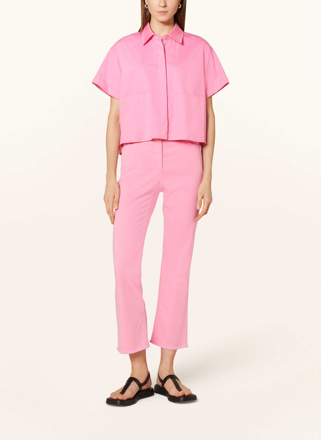 LUISA CERANO Cropped shirt blouse, Color: PINK (Image 2)