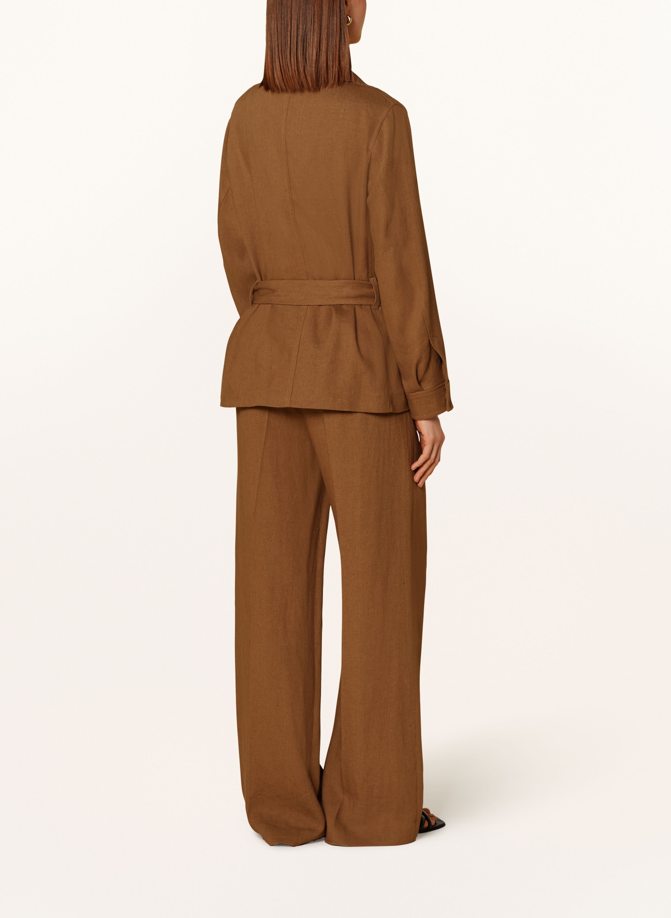 LUISA CERANO Blazer with linen, Color: OLIVE (Image 3)