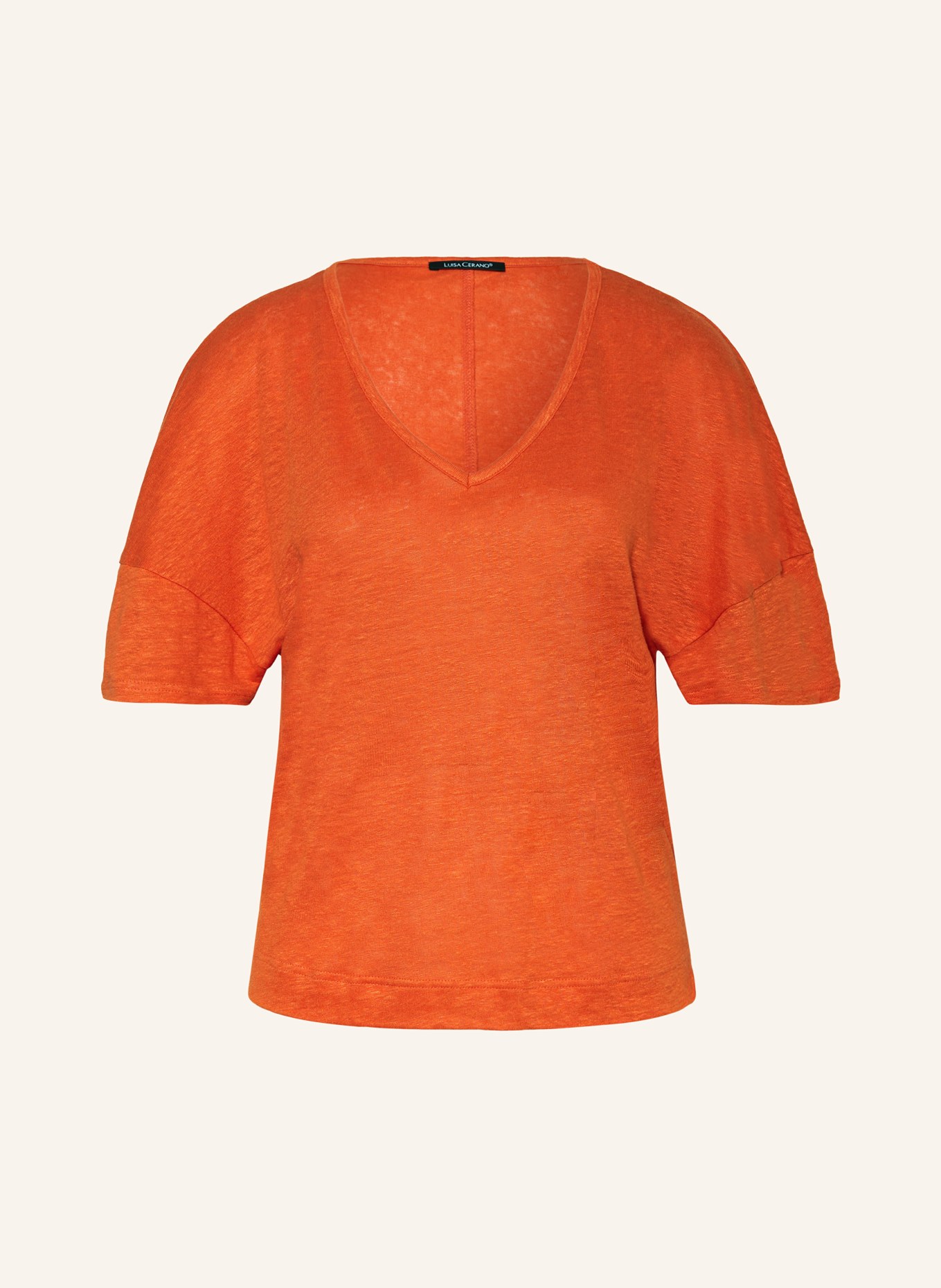 LUISA CERANO Lněné tričko, Barva: ORANŽOVÁ (Obrázek 1)